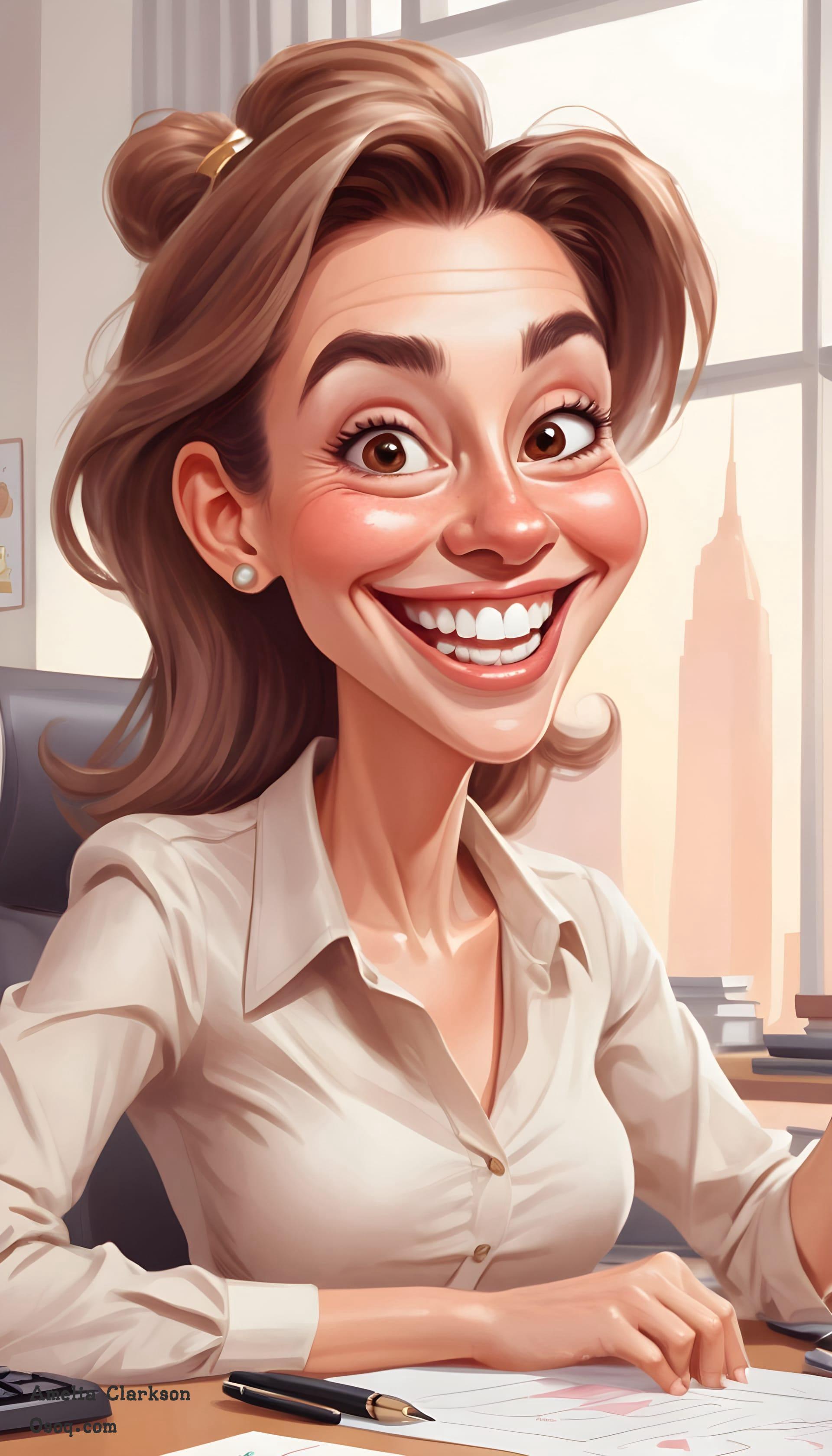 Caricature business woman 18