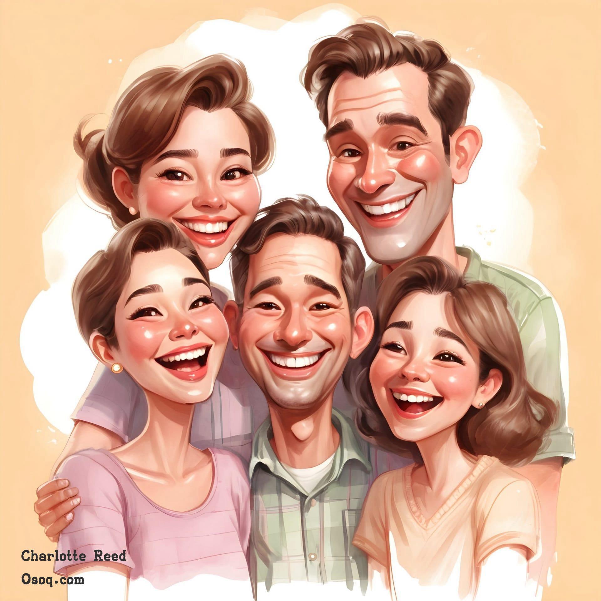 Caricature family portrait 11