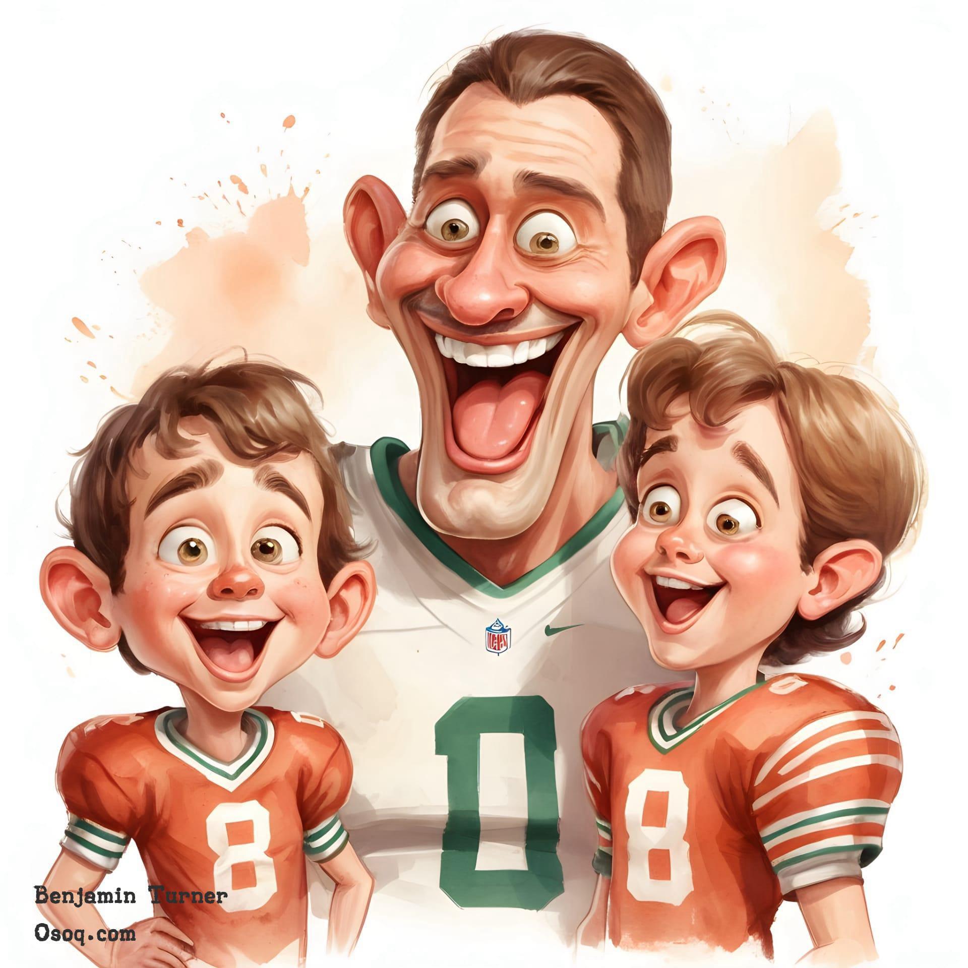 Caricature family portrait 16