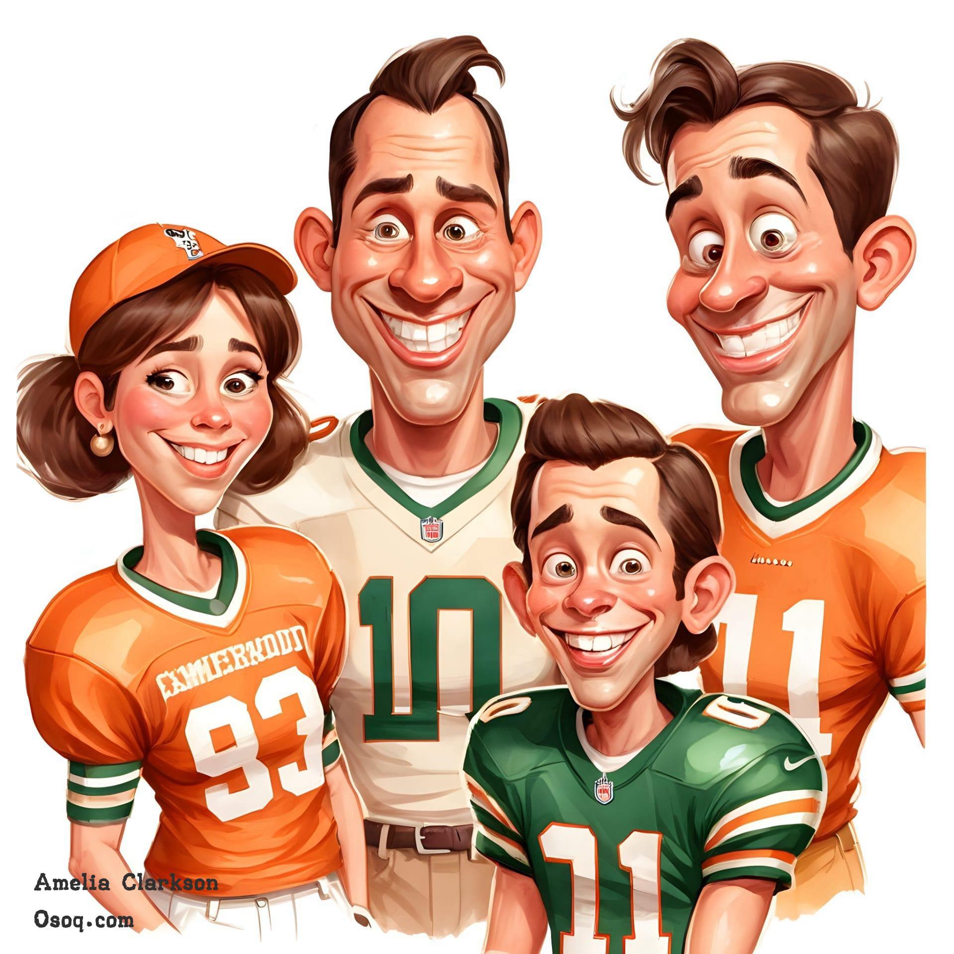 Caricature family portrait 18