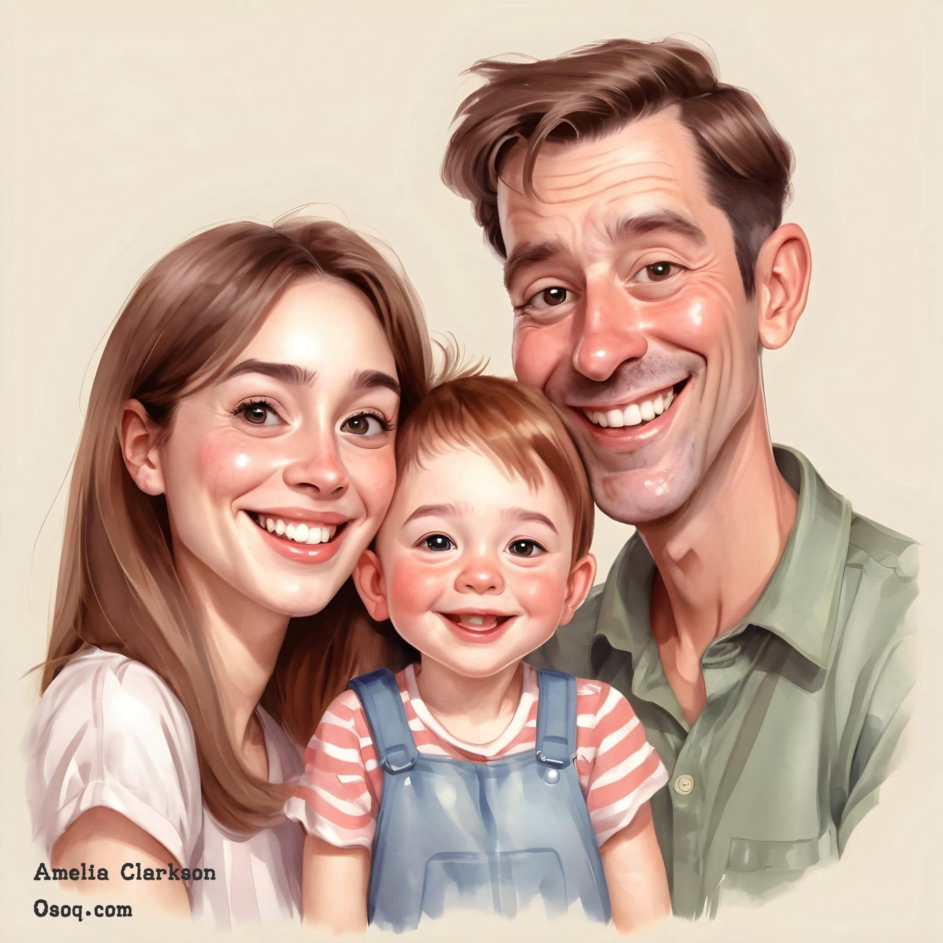 Caricature family portrait 20