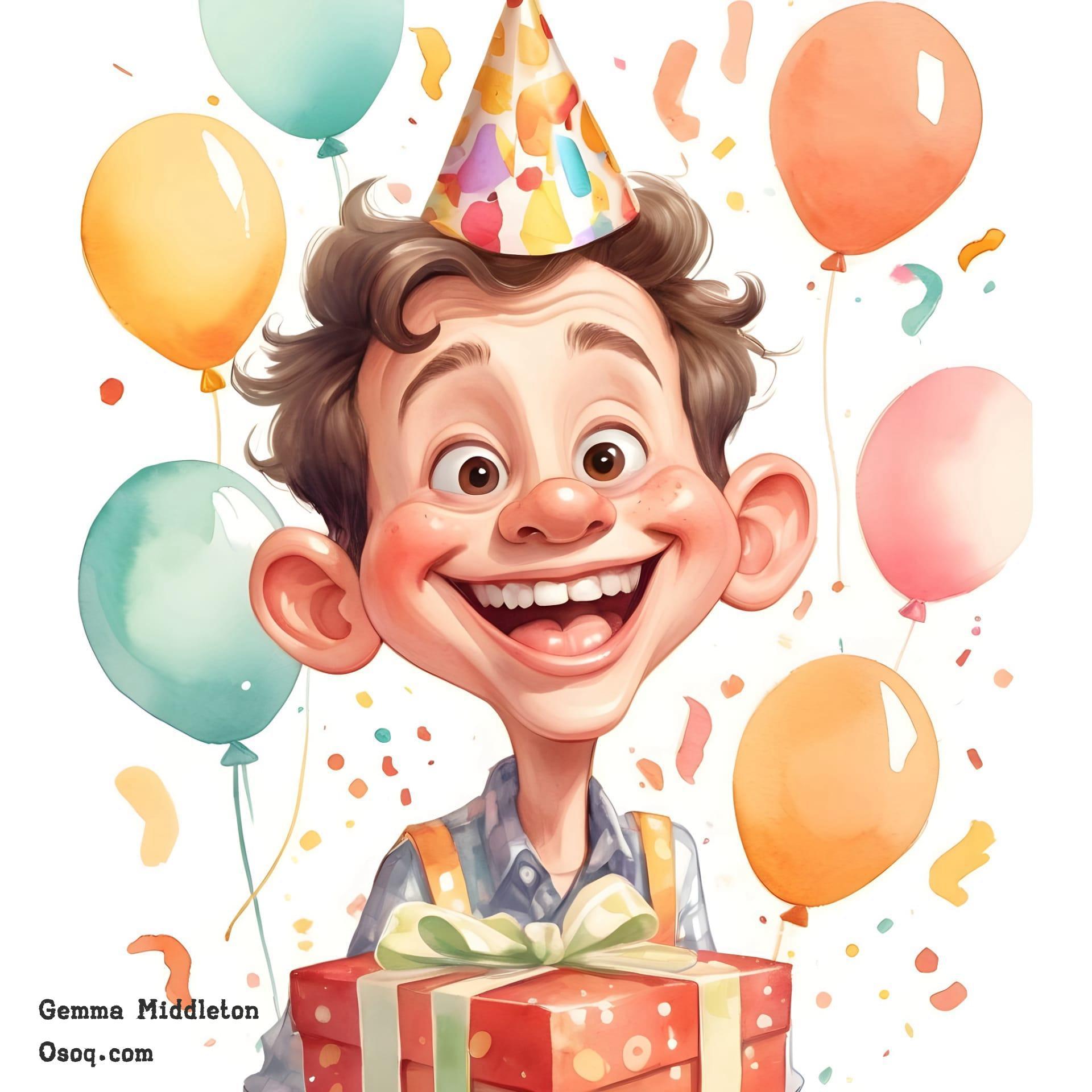 Caricature happy birthday 01