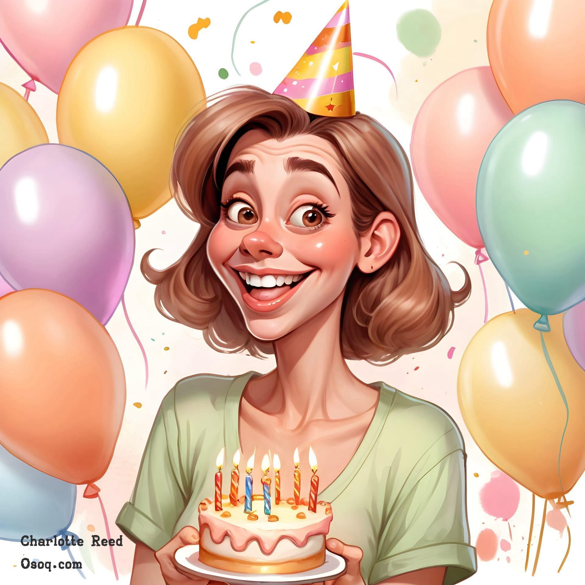 Caricature happy birthday 12