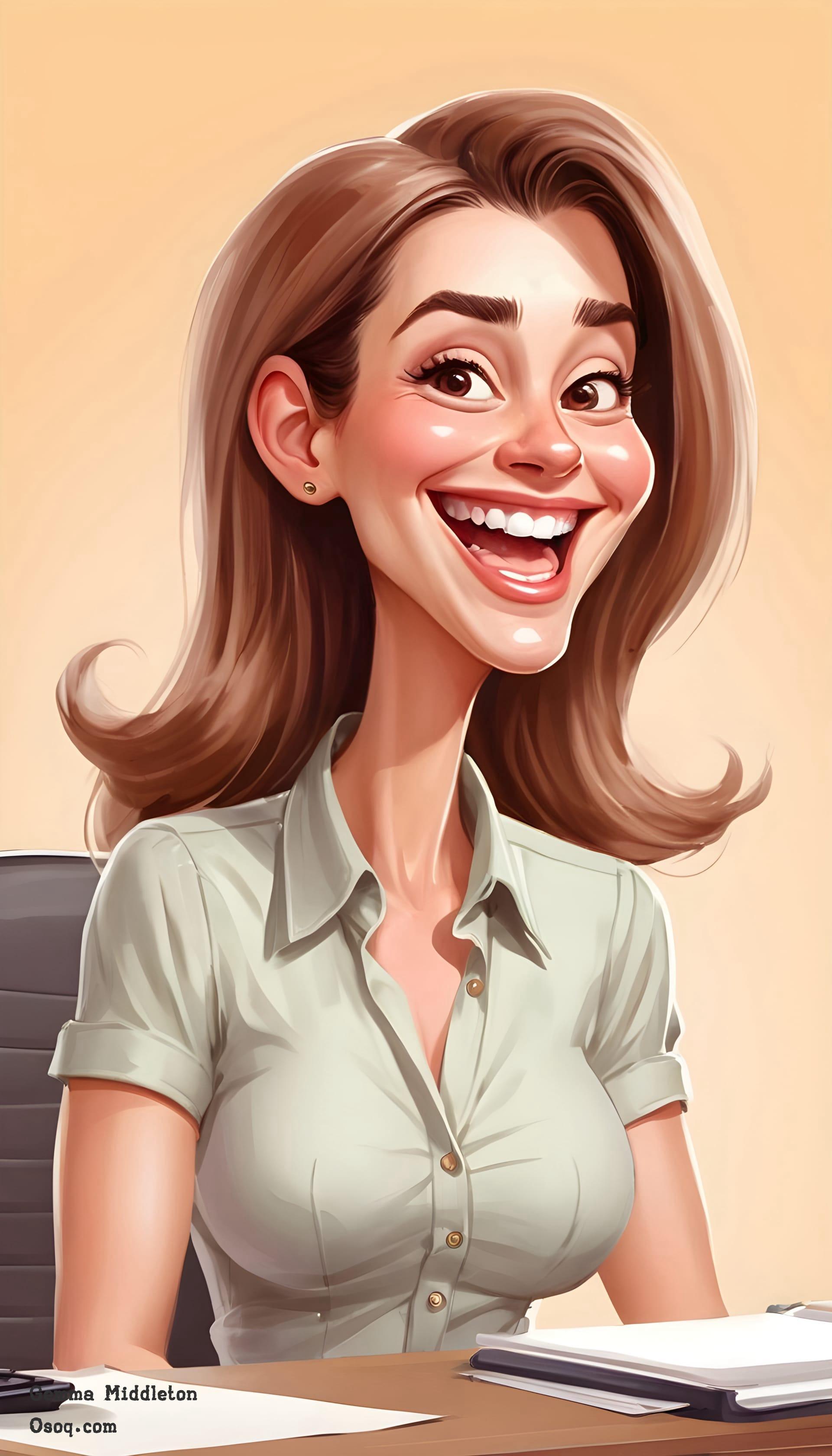 Caricature lady 03