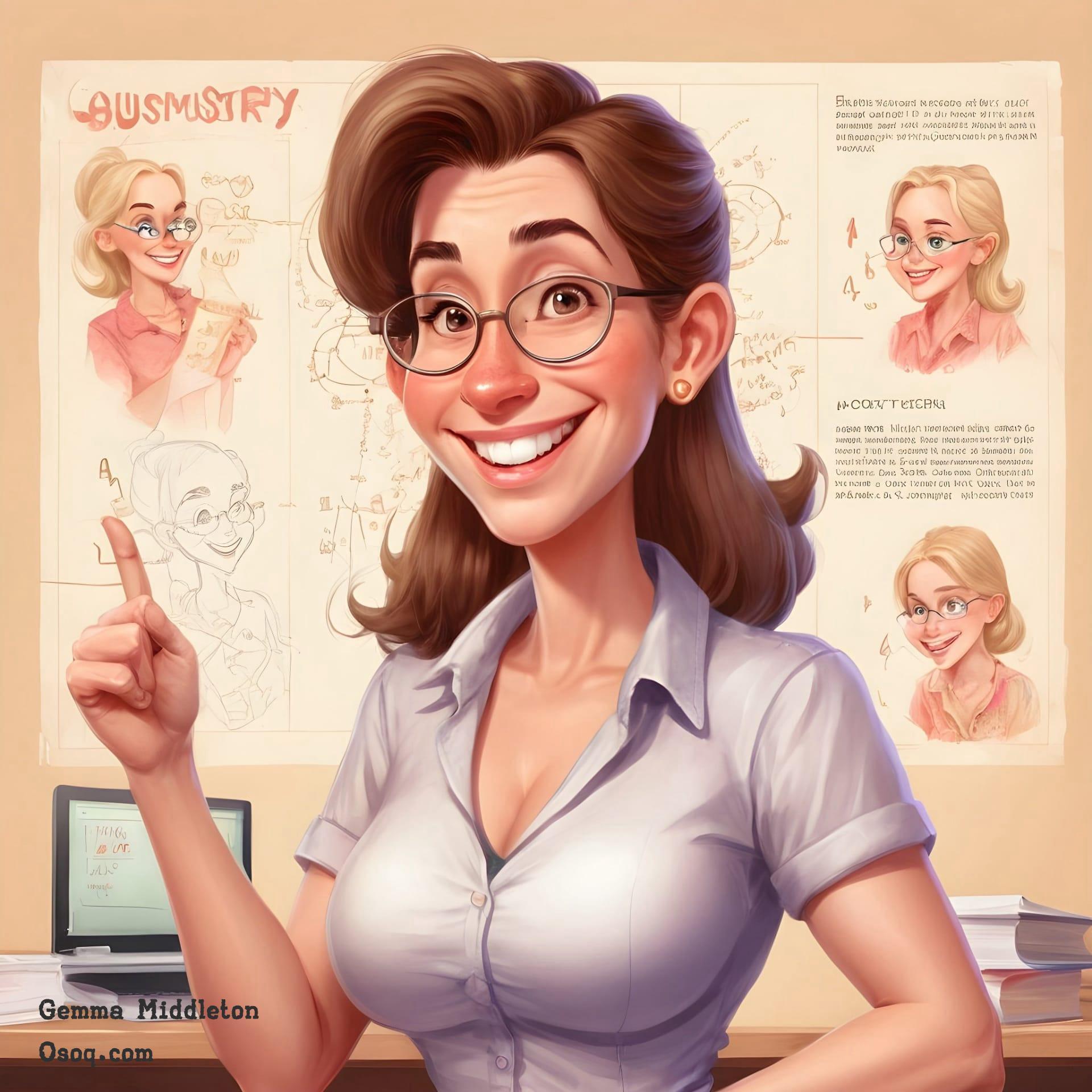 Caricature of a teacher 01