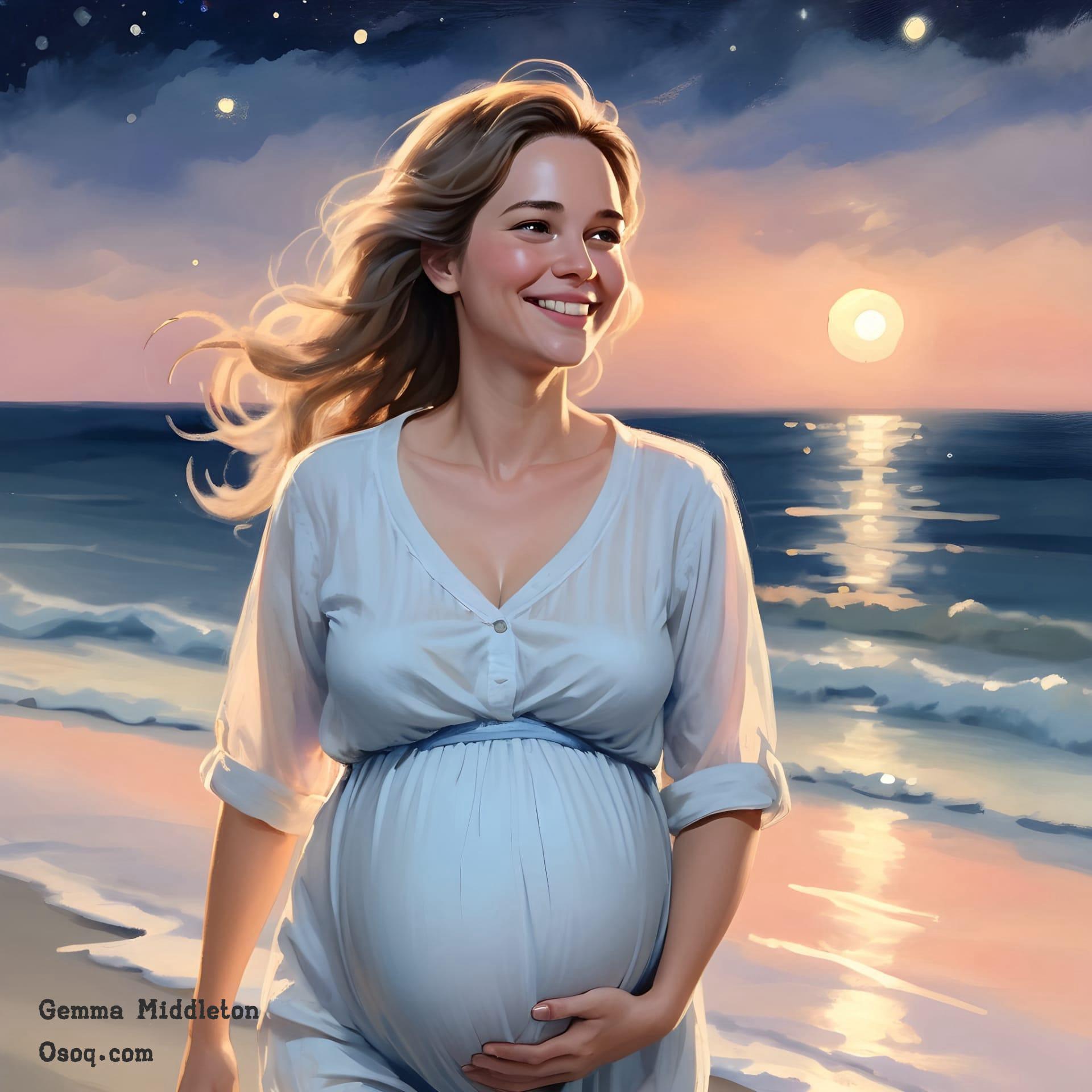 Caricature pregnant woman 03