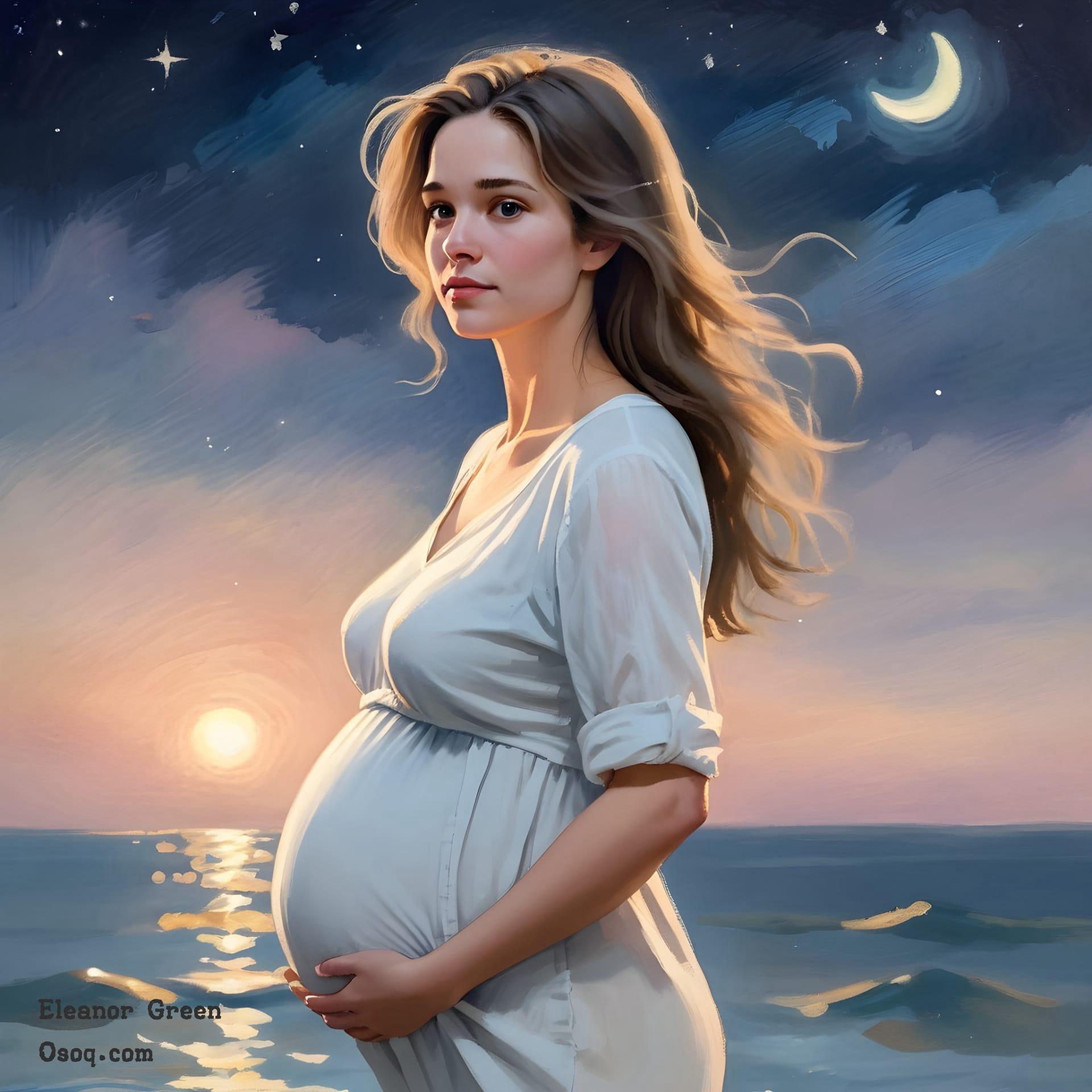 Caricature pregnant woman 04