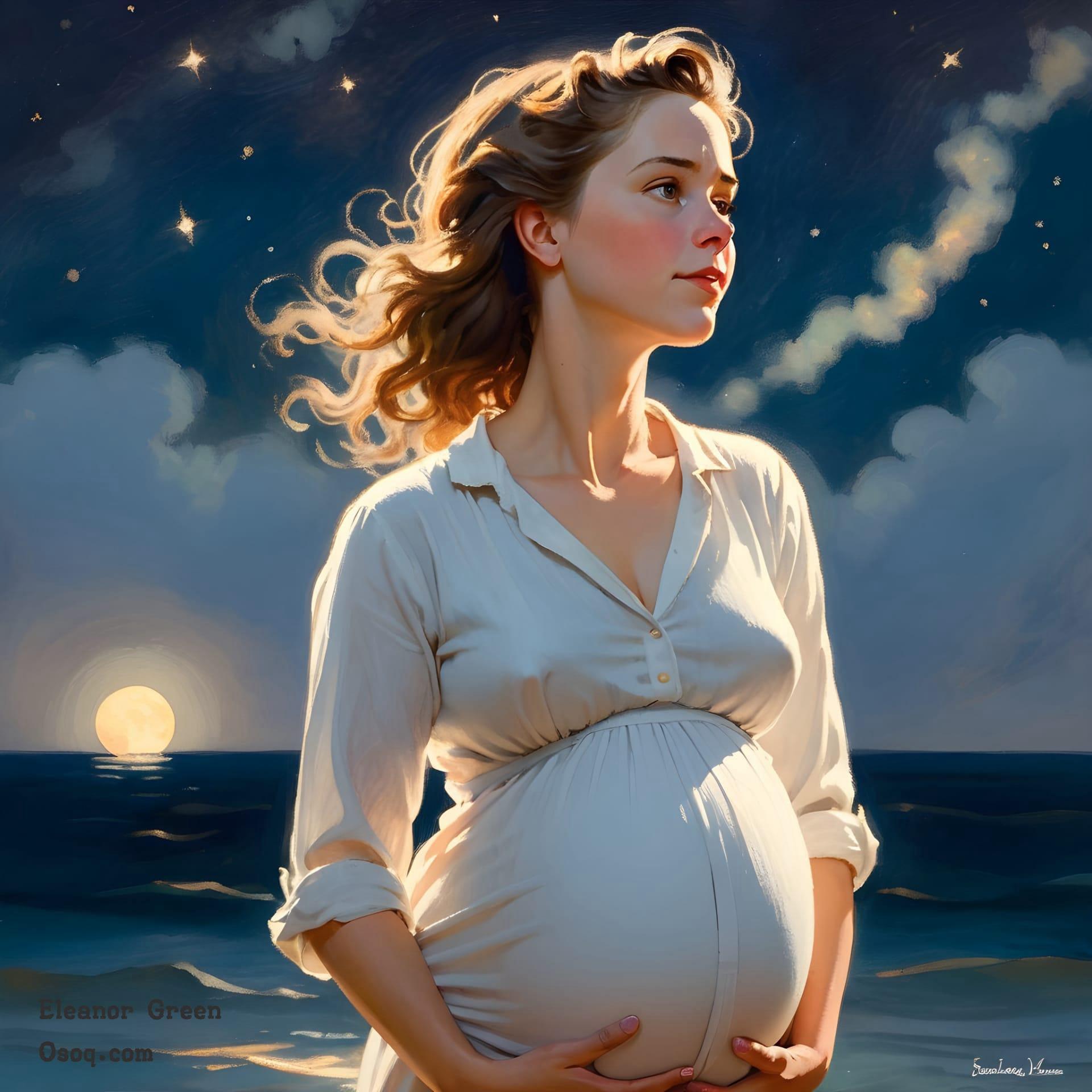 Caricature pregnant woman 05