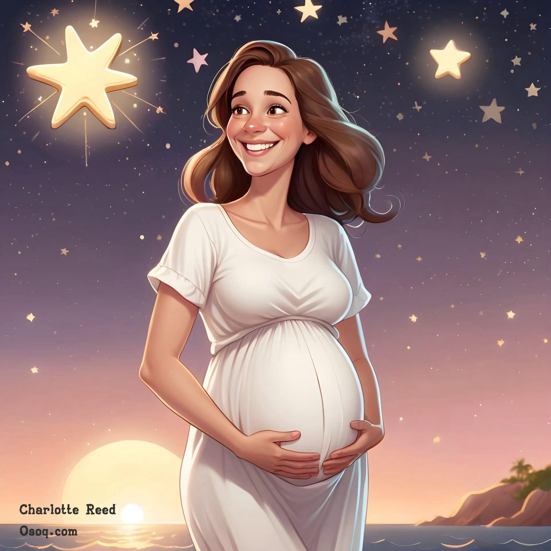 Caricature pregnant woman 11