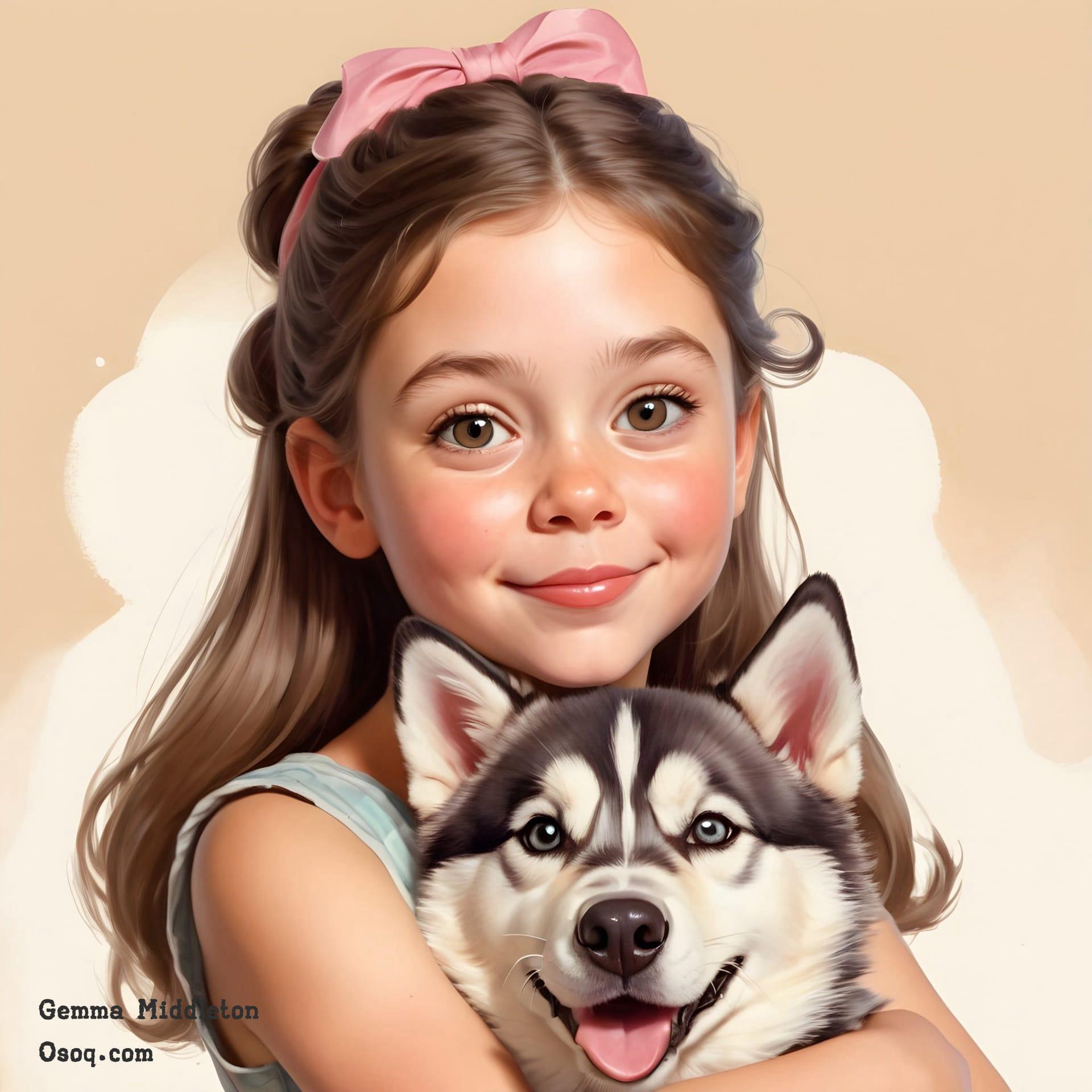 Cartoon dog portrait 03