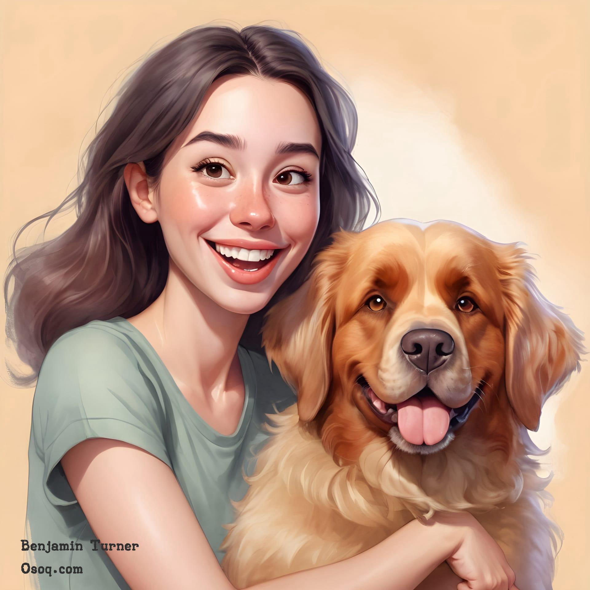 Cartoon dog portrait 17