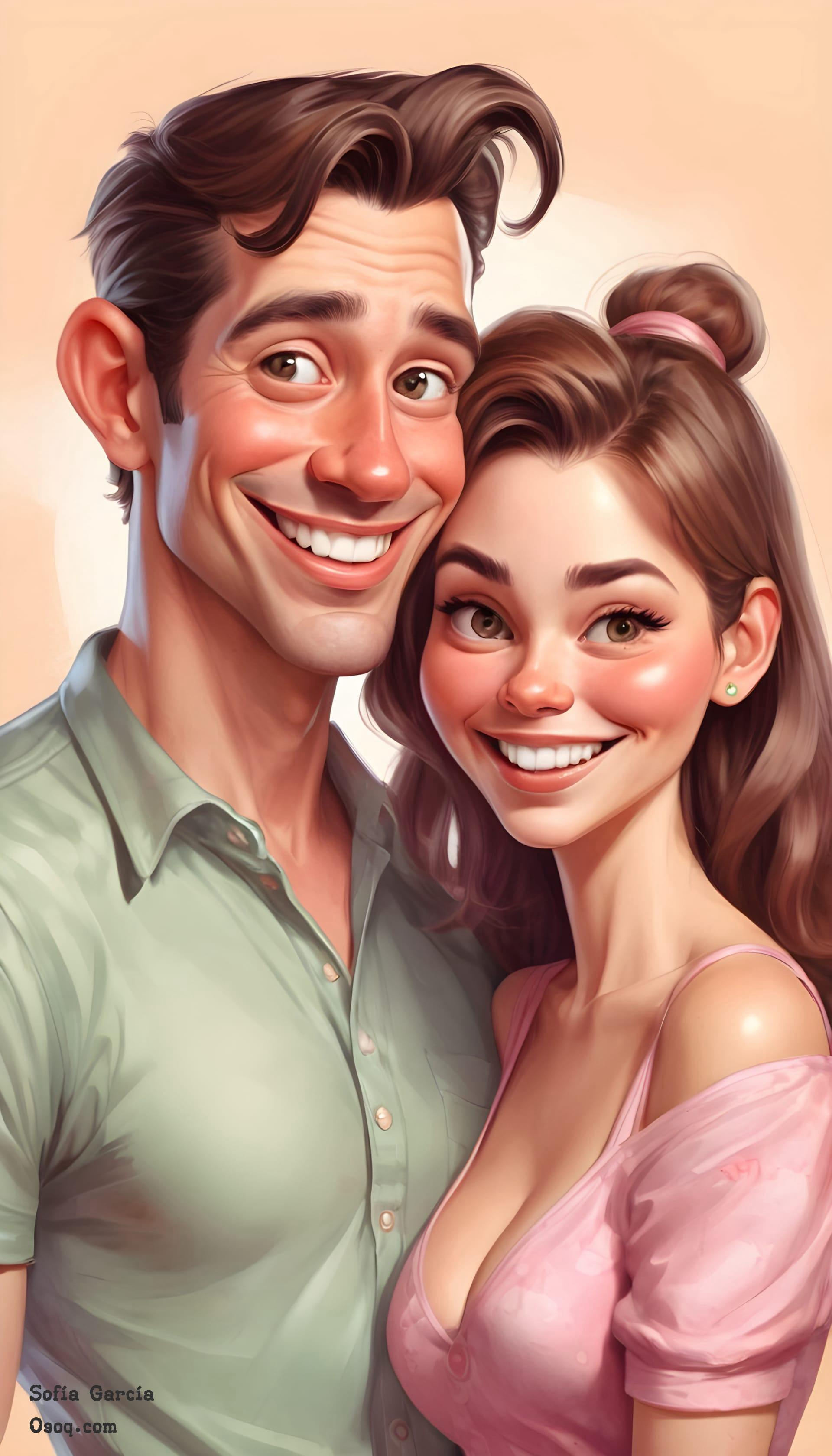 Couple caricature 07