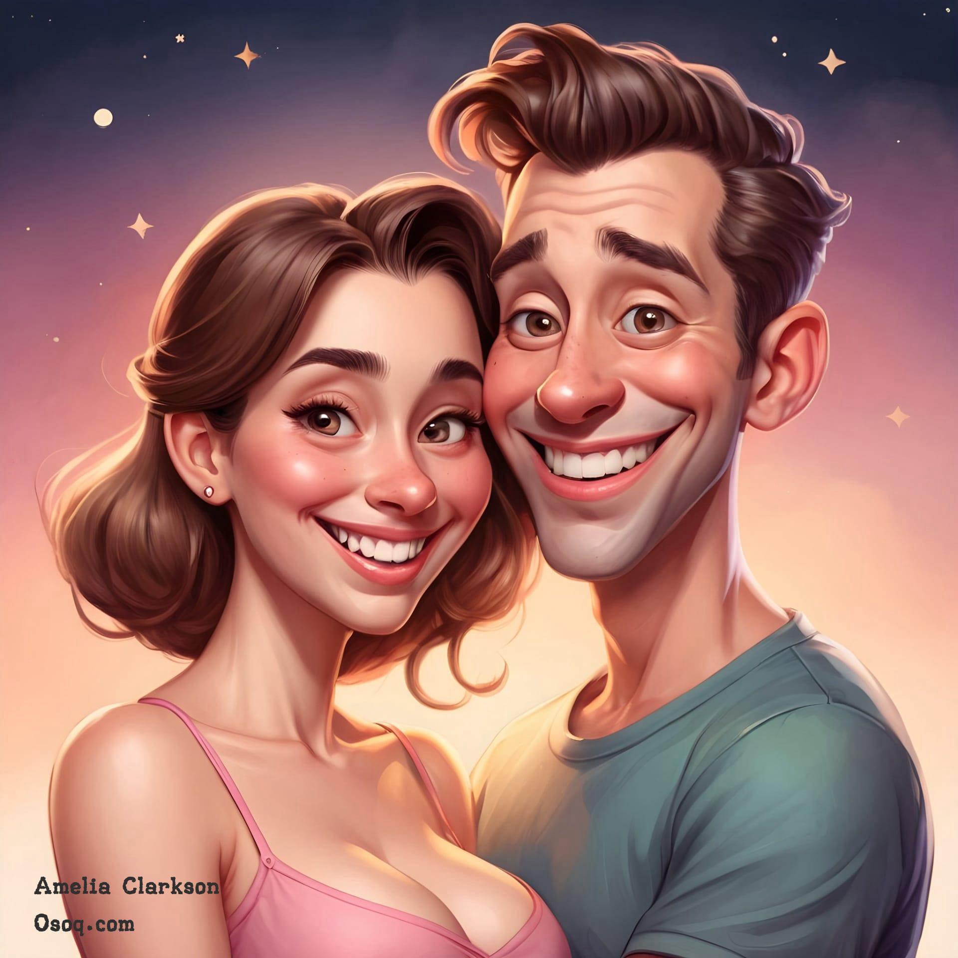 Couple caricature 10