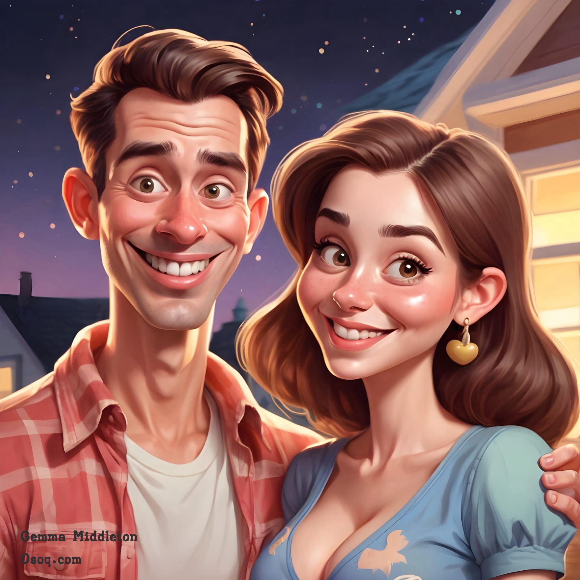 Couple caricature 12