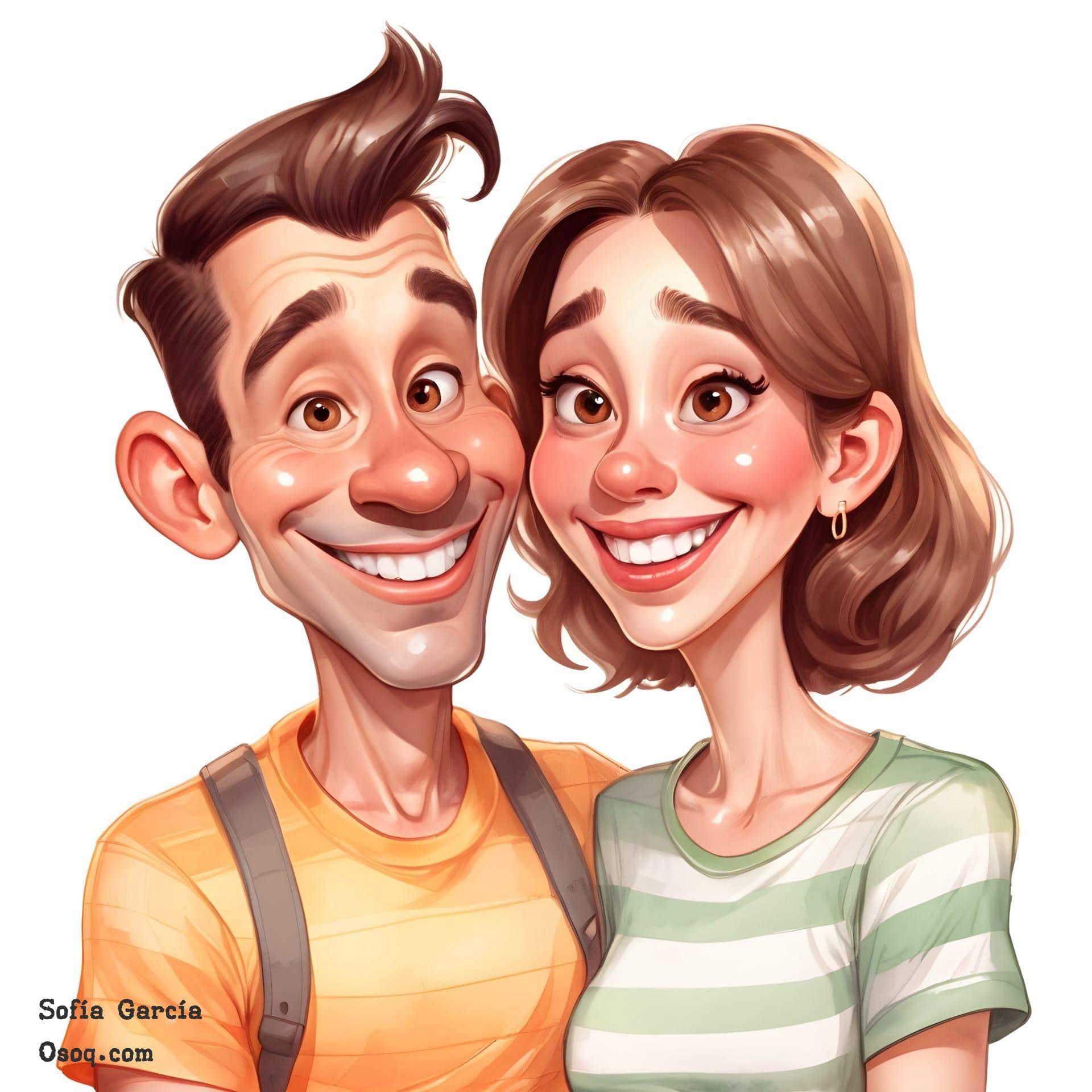 Couple cartoon portrait 02