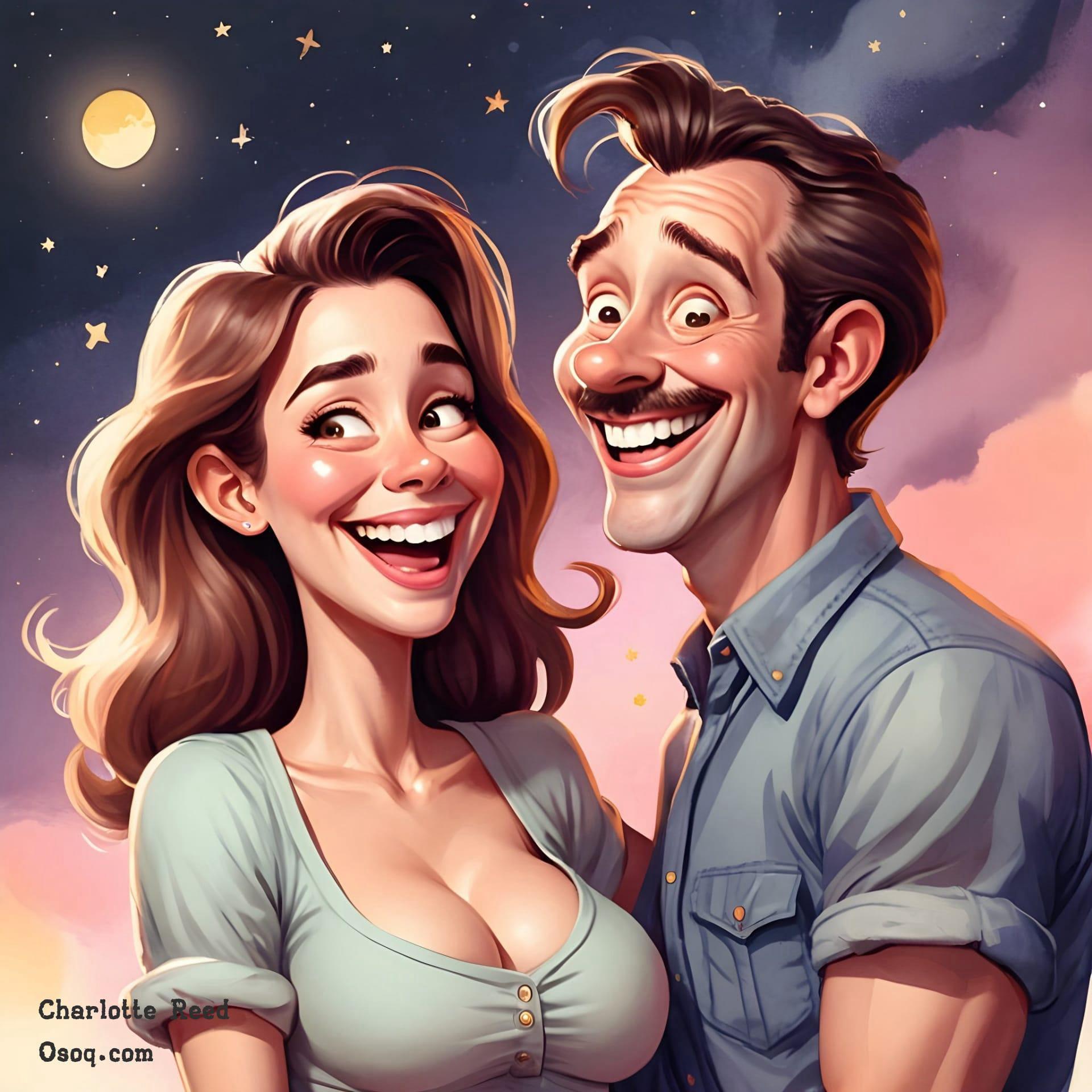 Couple cartoon portrait 15