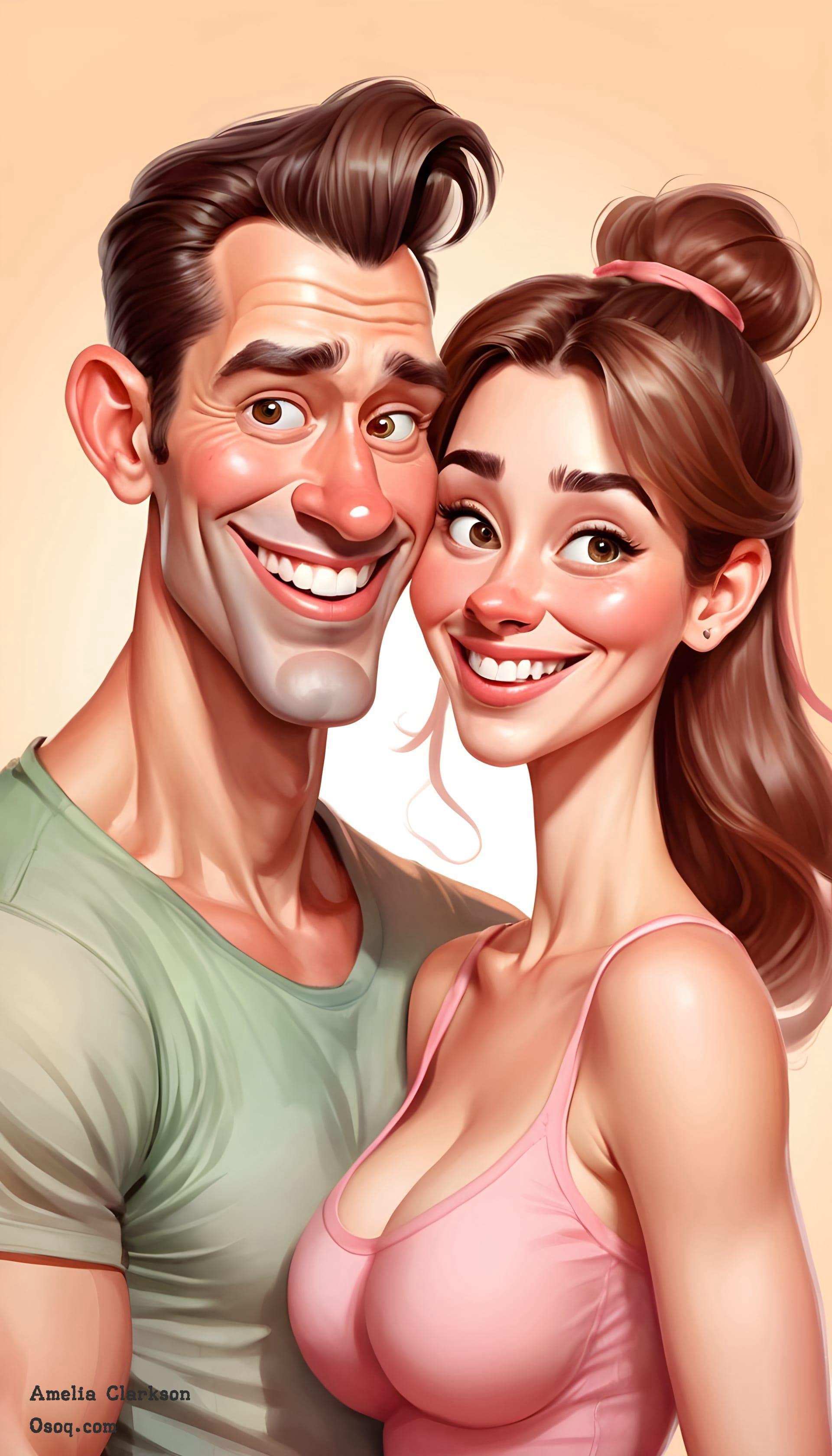 Couple photos in cartoon 03