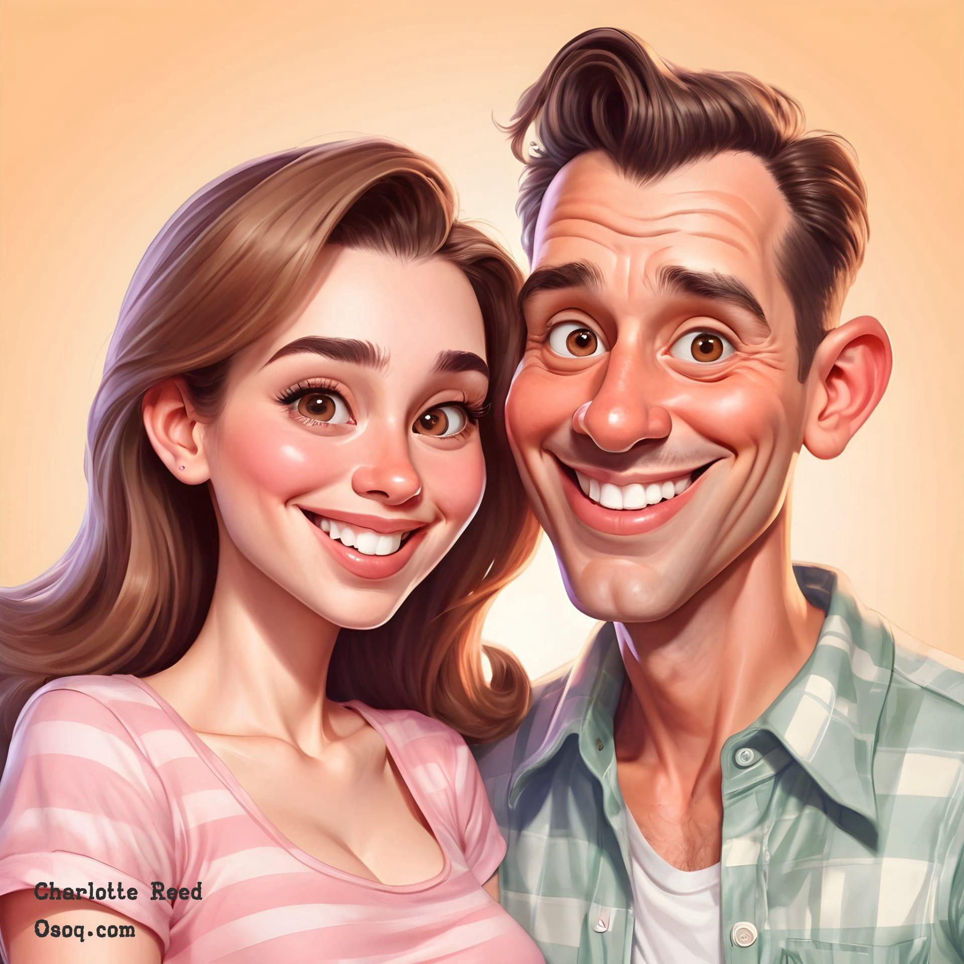 Couple photos in cartoon 10