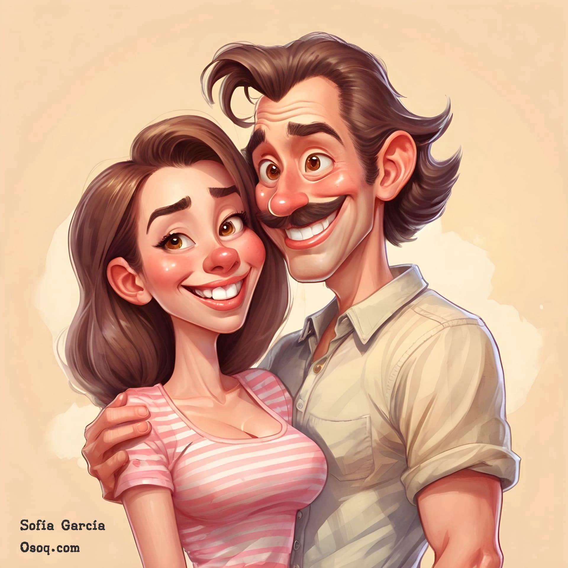 Couple photos in cartoon 11