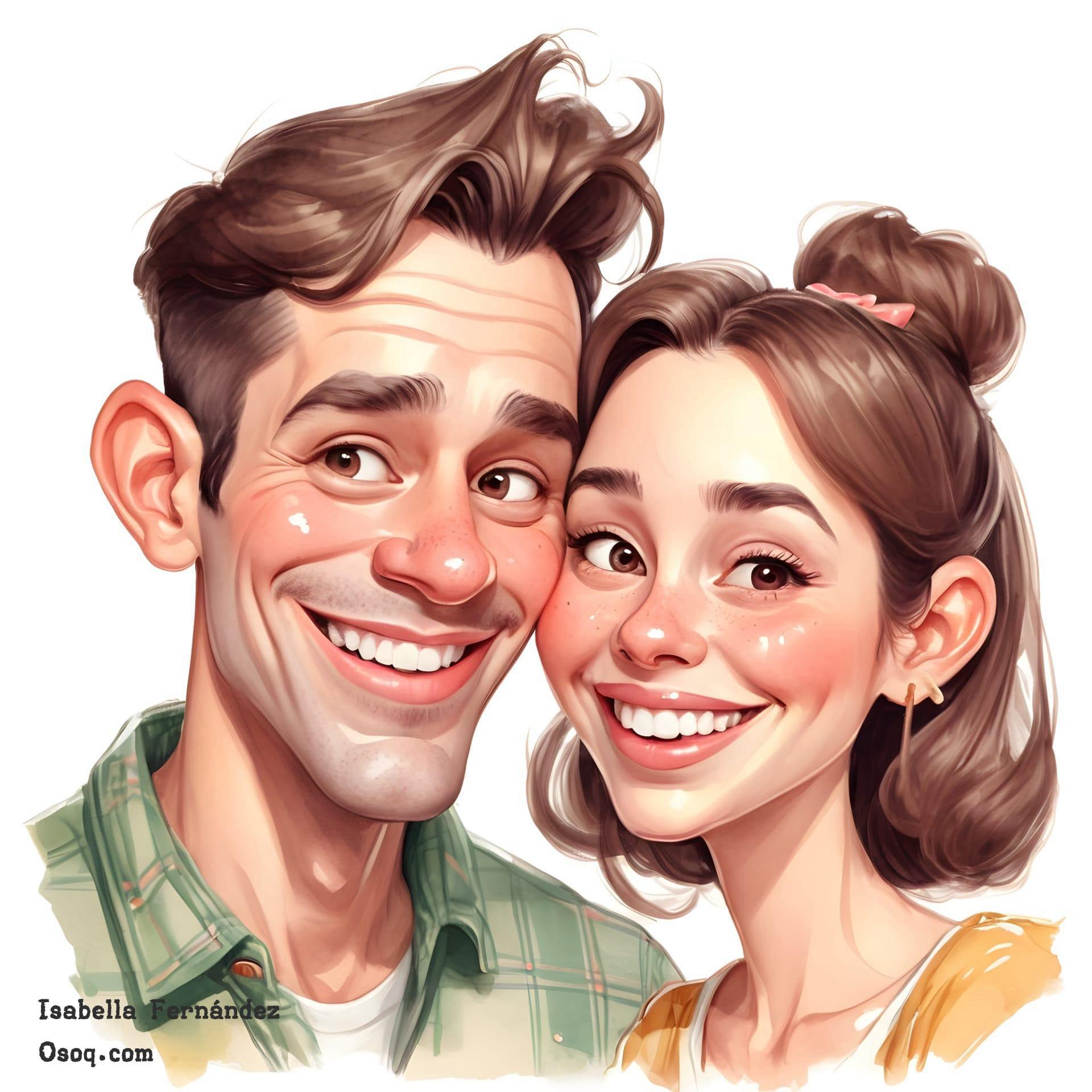 Couple wedding caricature 02