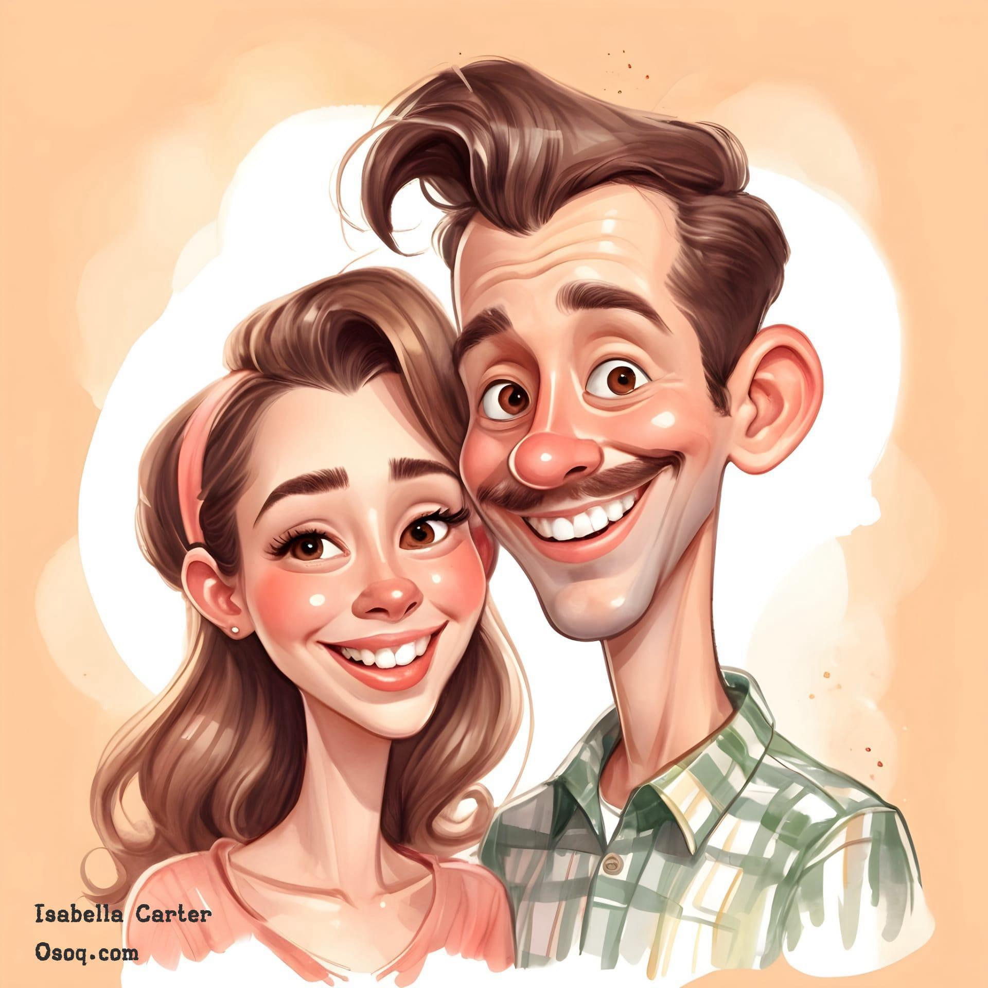 Couple wedding caricature 03