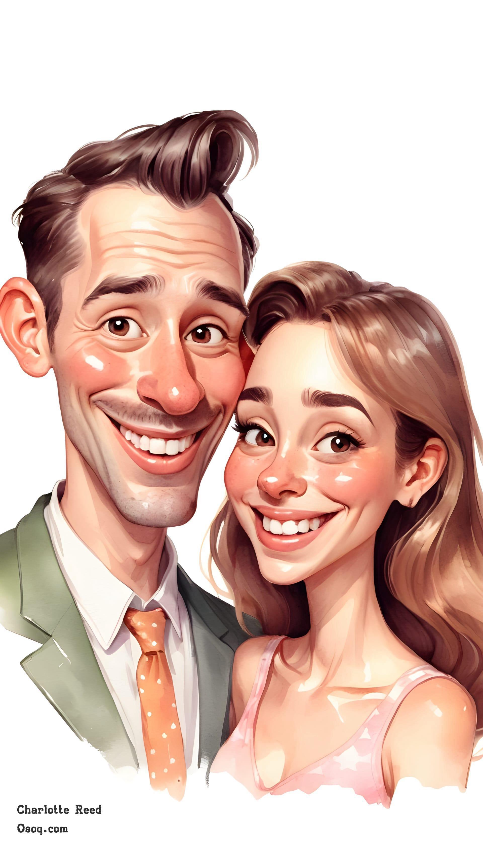 Couple wedding caricature 04