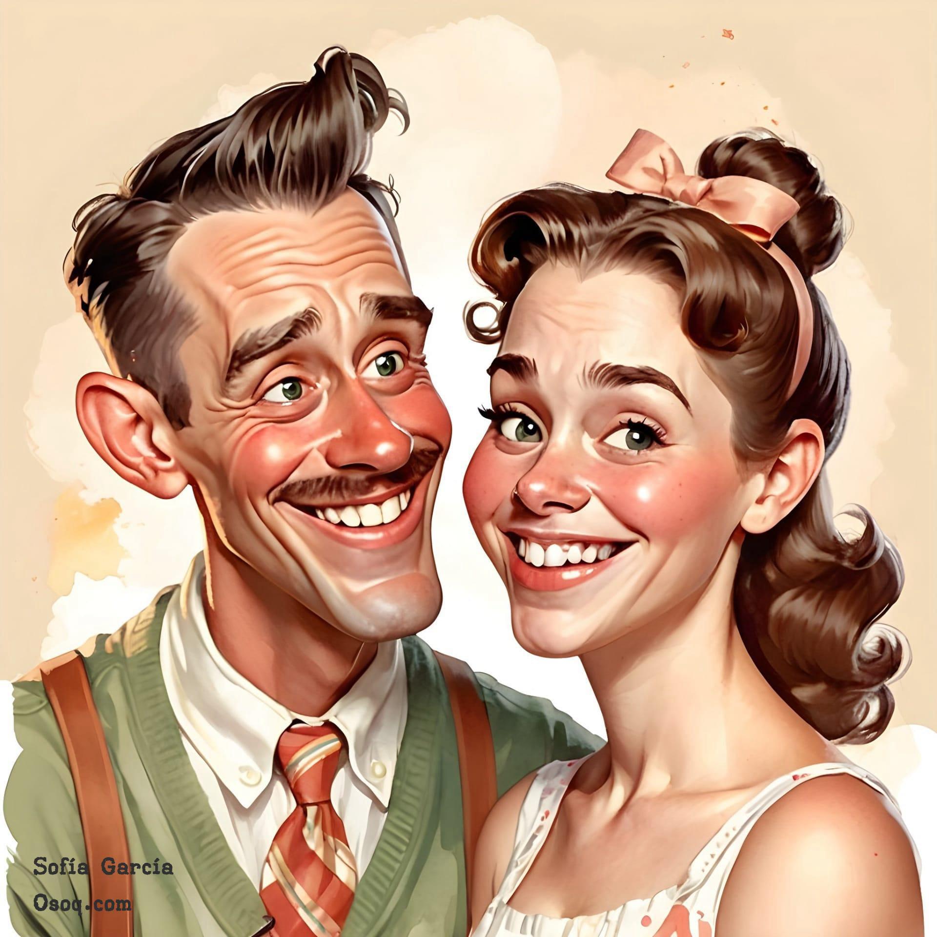 Couple wedding caricature 08