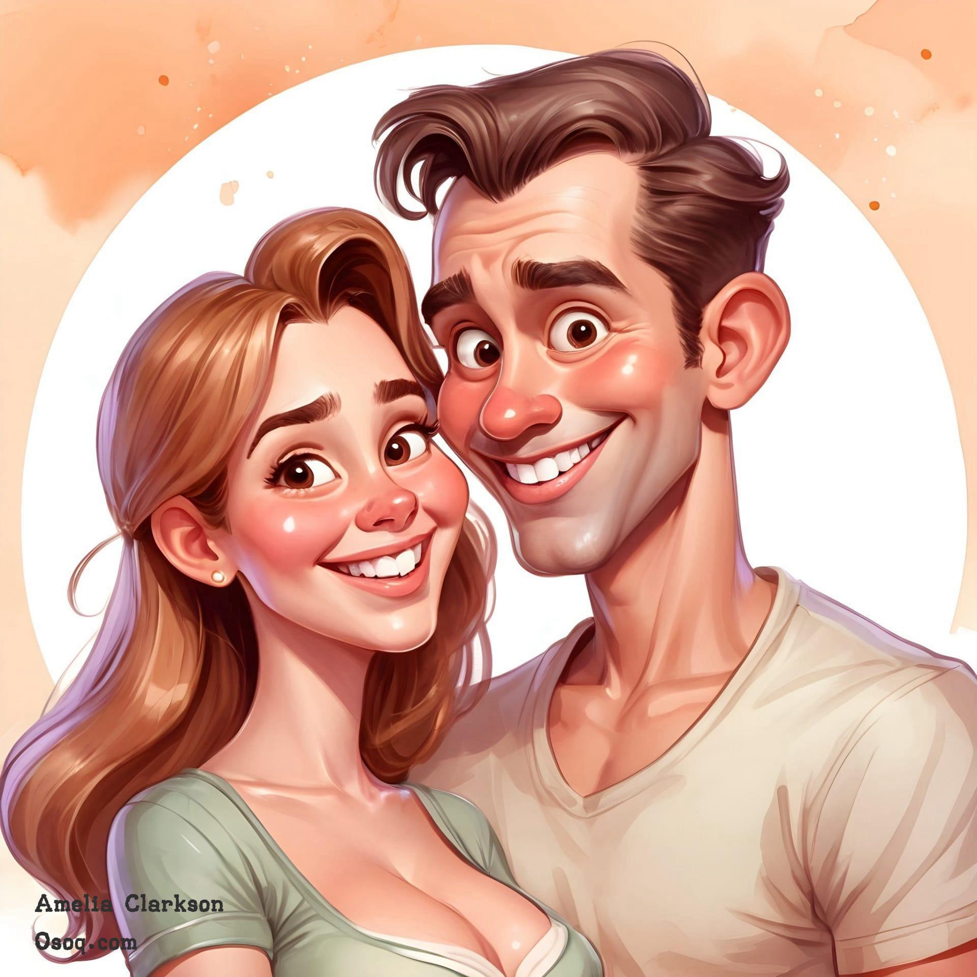 Couple wedding caricature 10