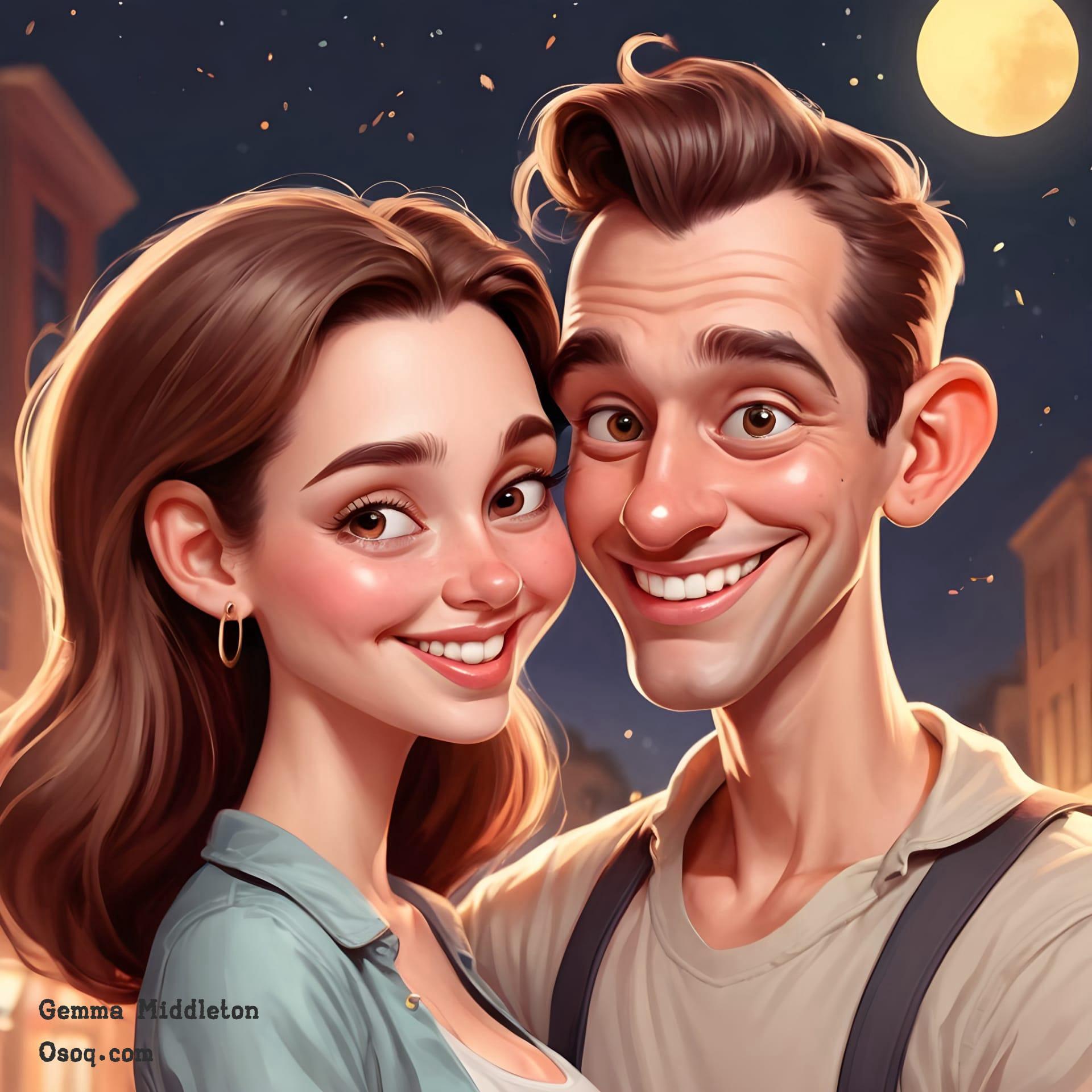 Couple wedding caricature 11