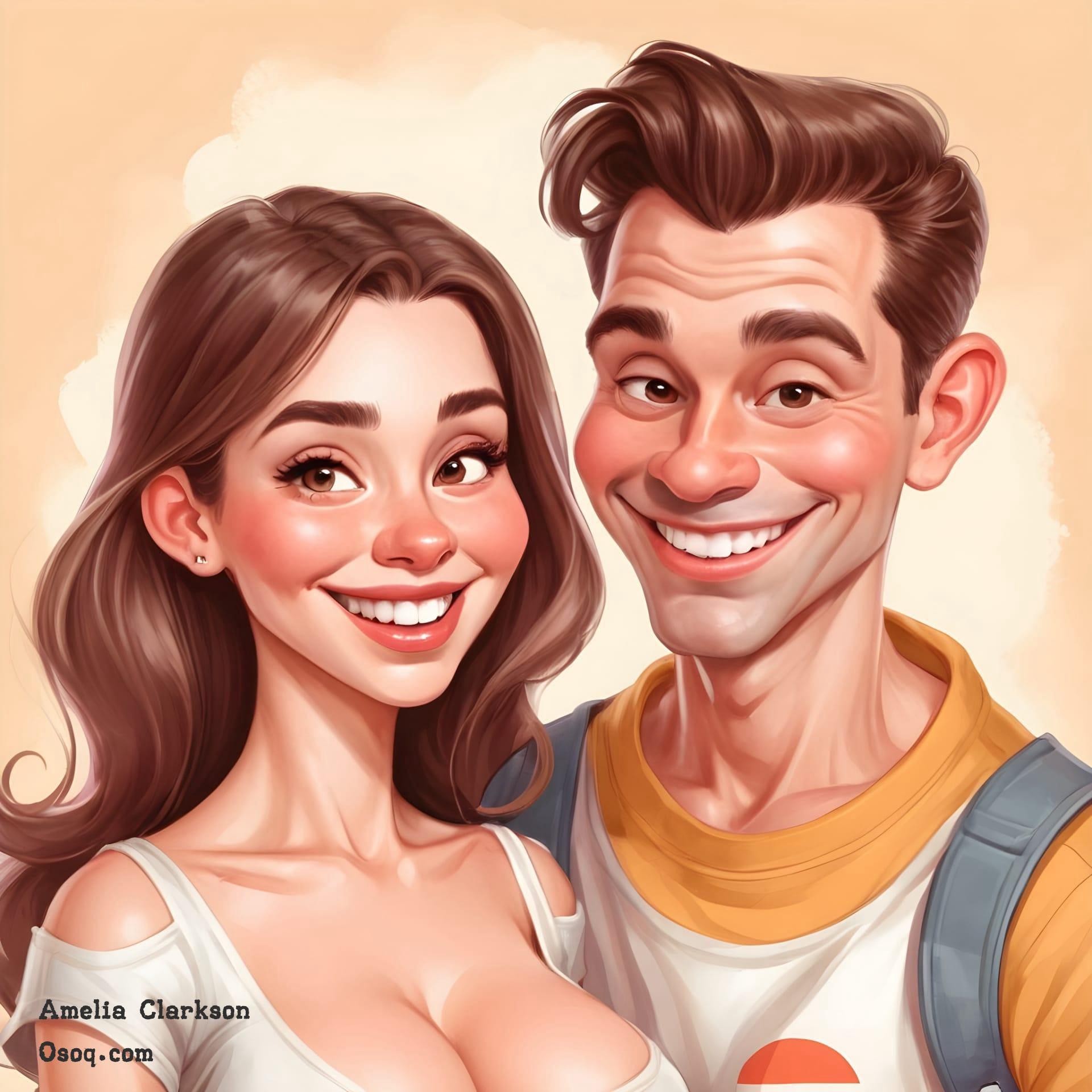 Couple wedding caricature 13