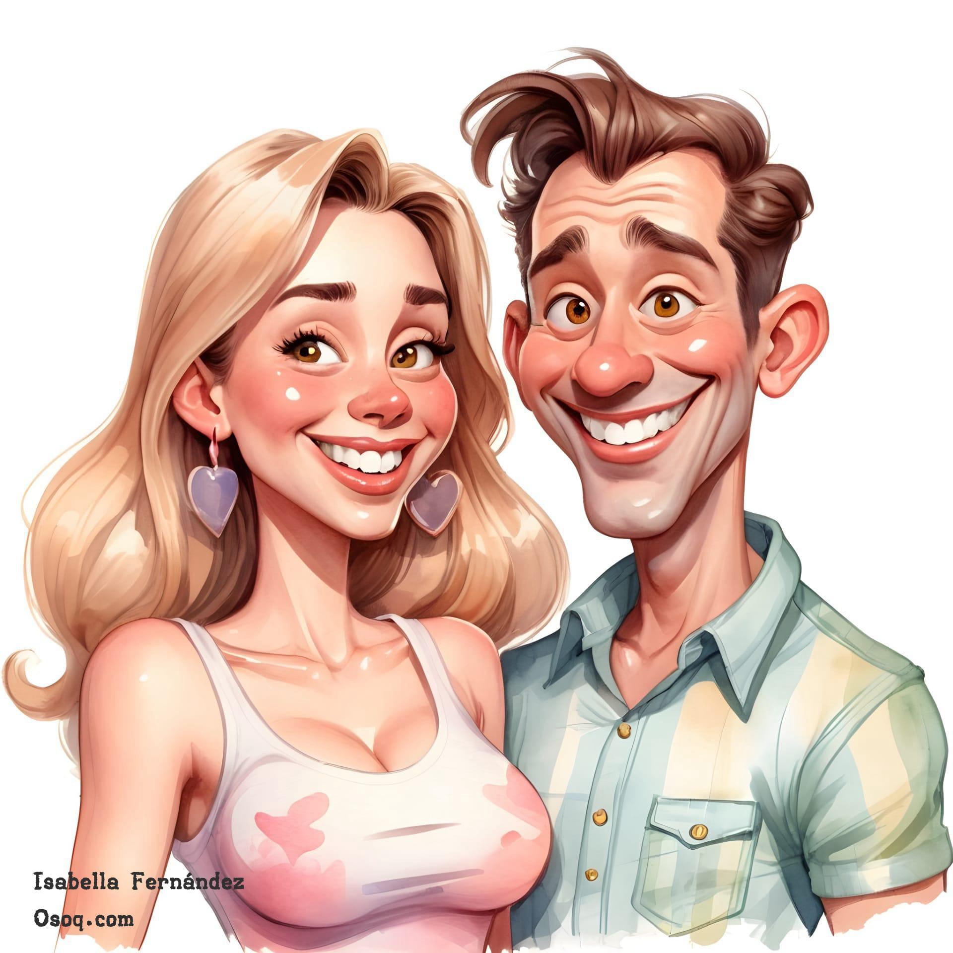 Couple wedding caricature 16