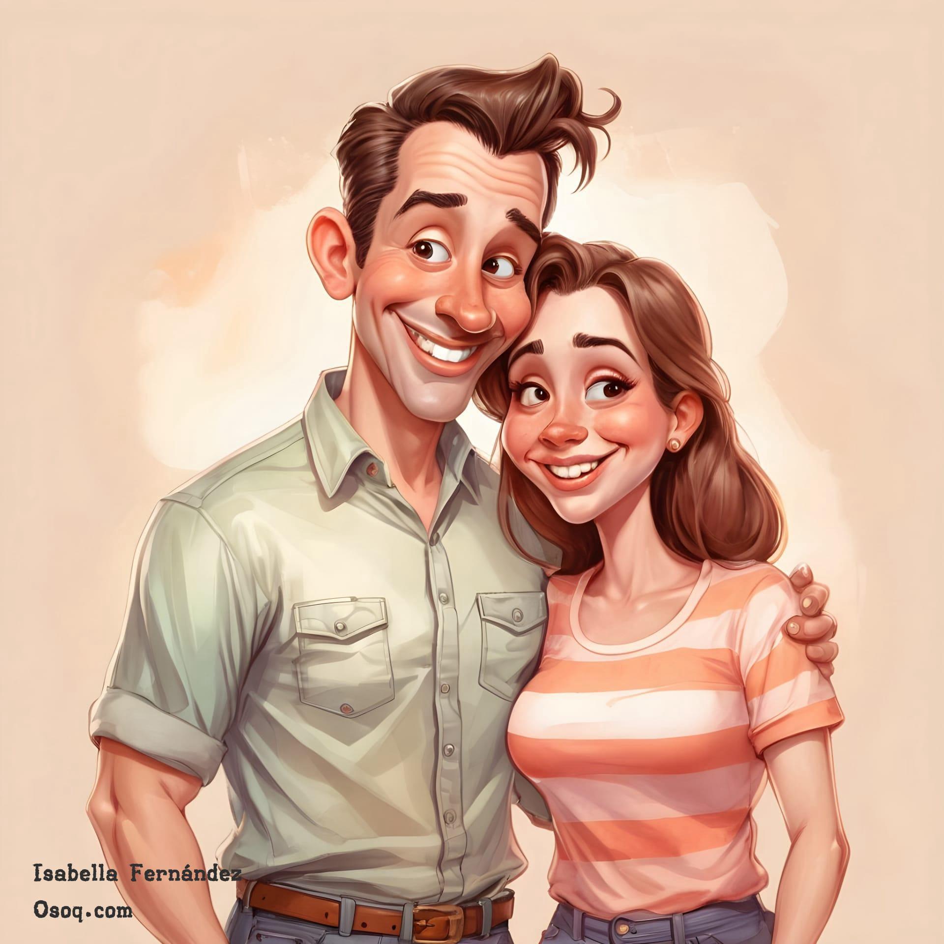 Couple wedding caricature 17