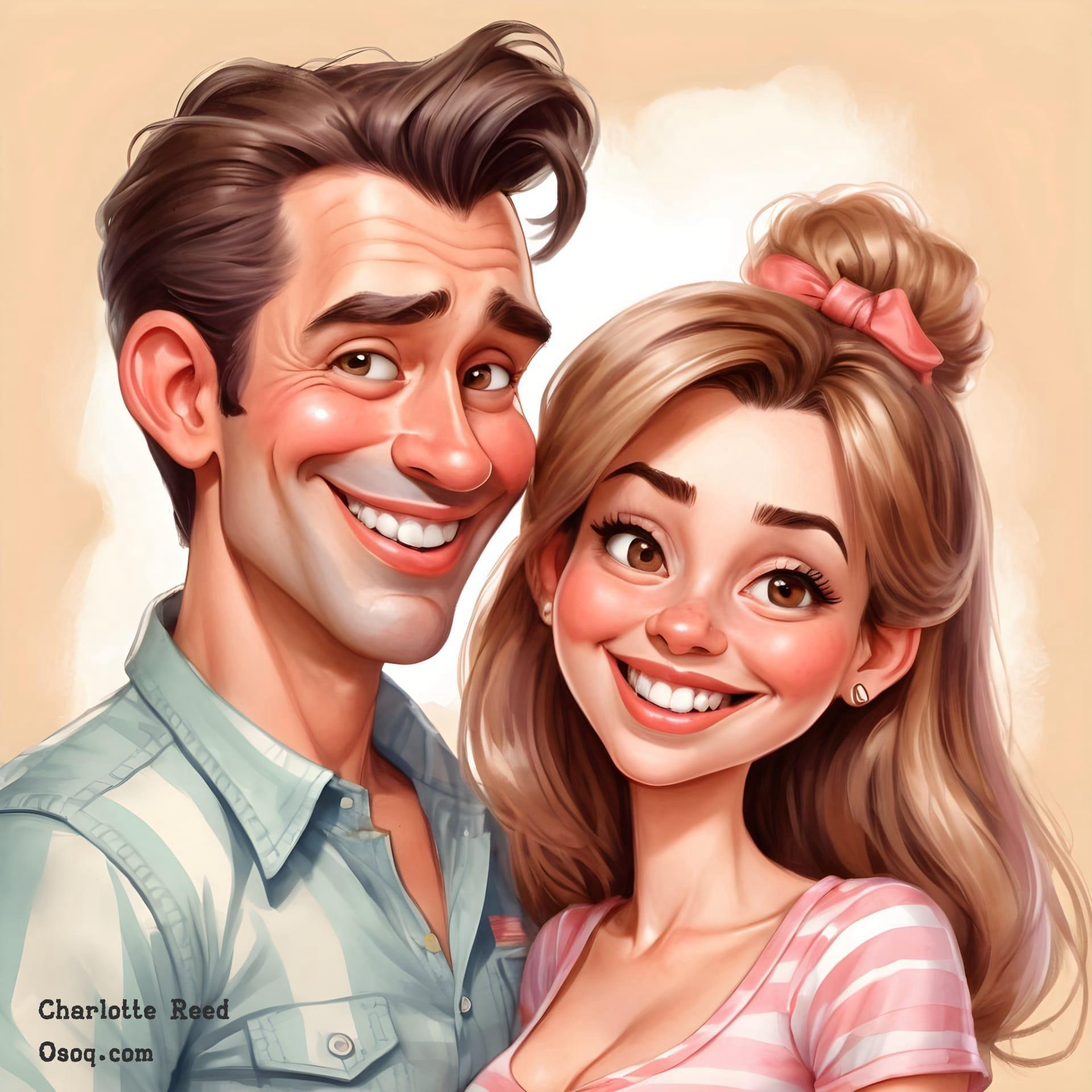 Couple wedding caricature 20