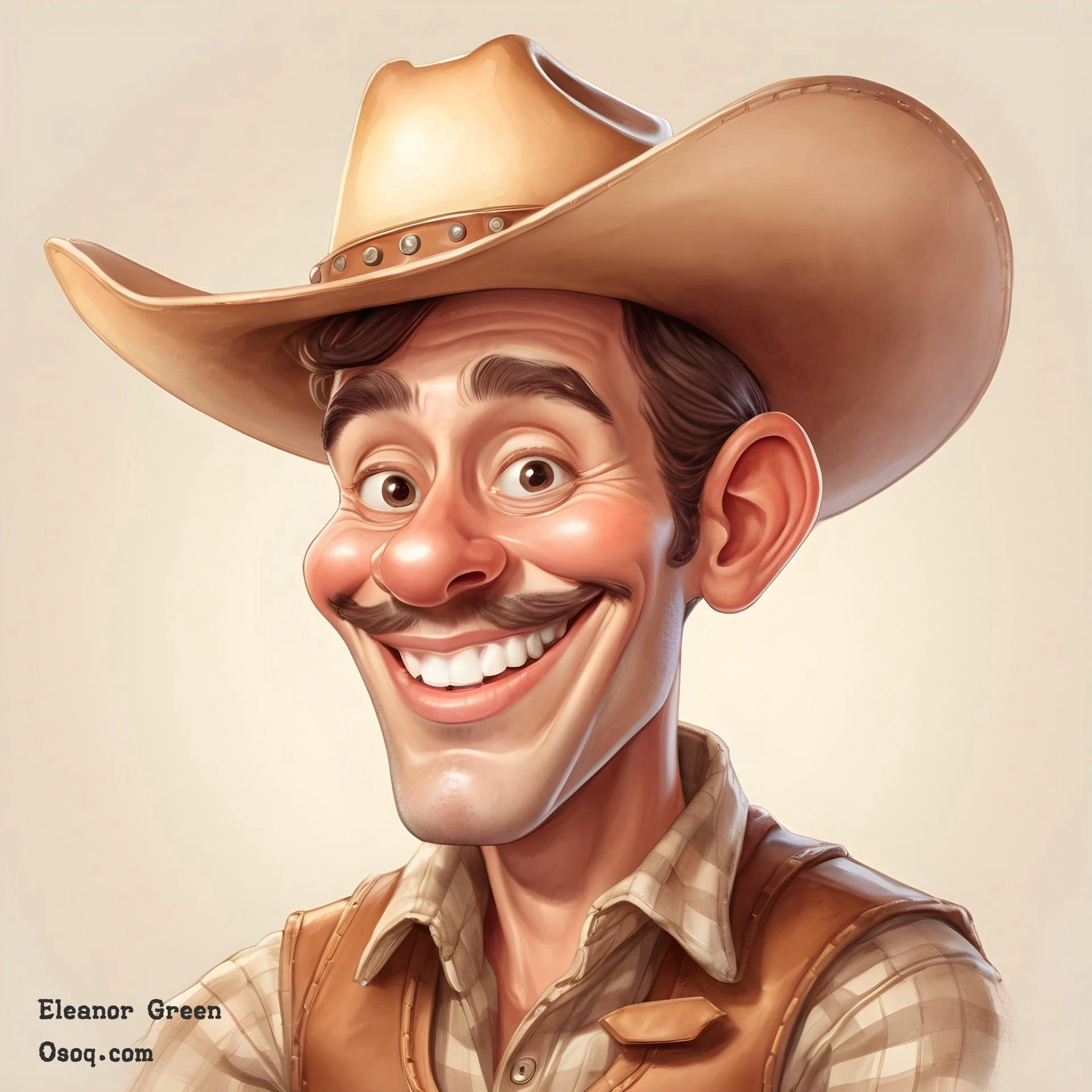 Cowboy caricature 09