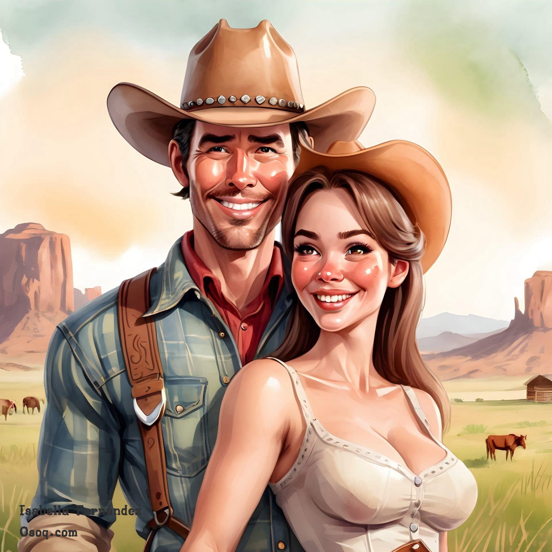 Cowboy caricature 11