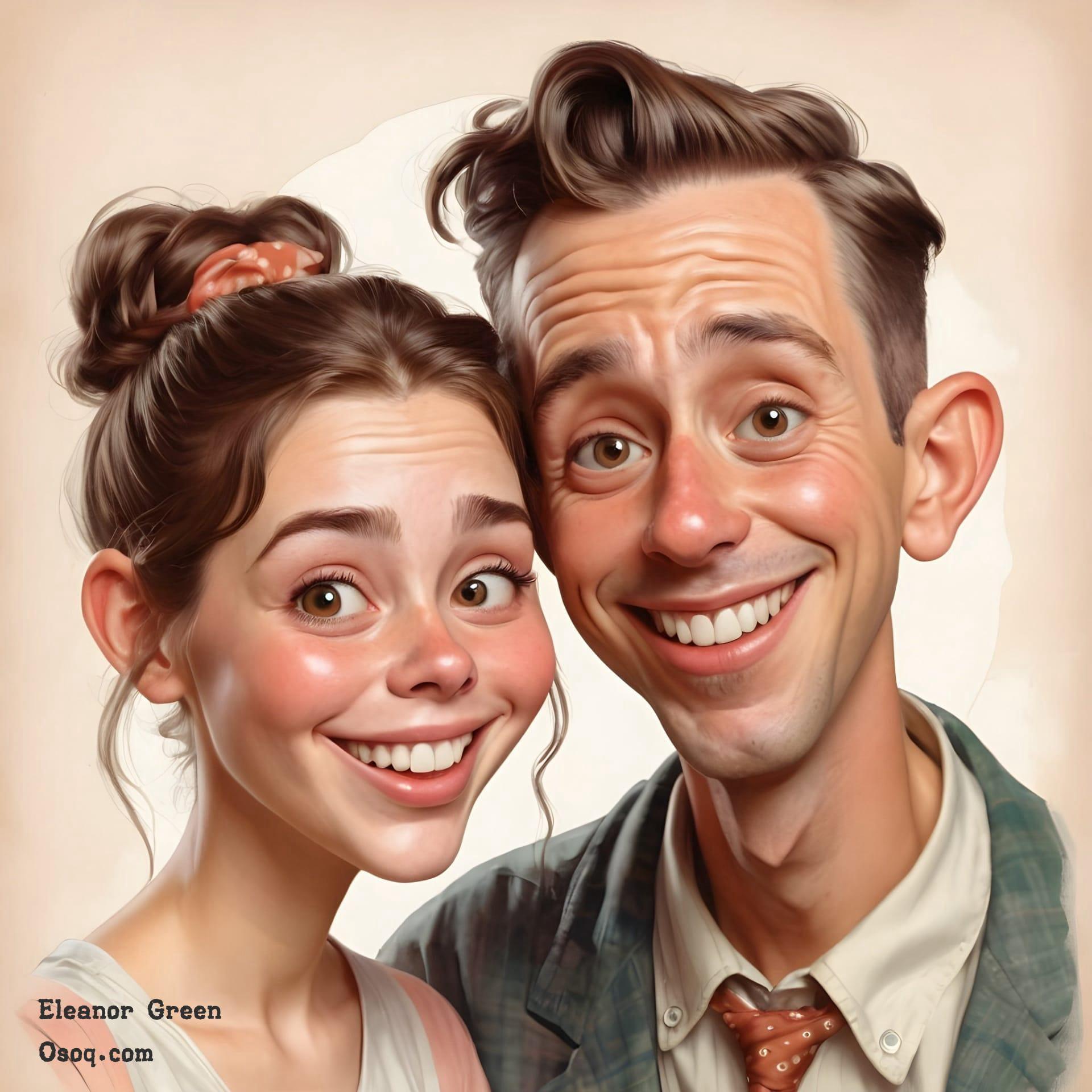 Custom cartoon couple portrait 19