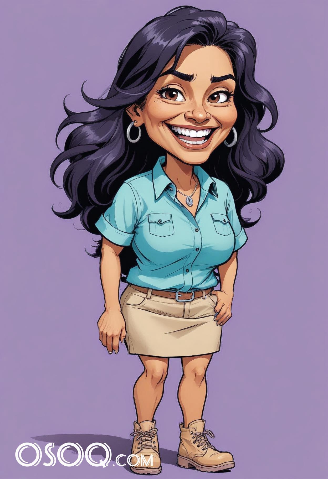 Cute business cartoon caricature drawing 11