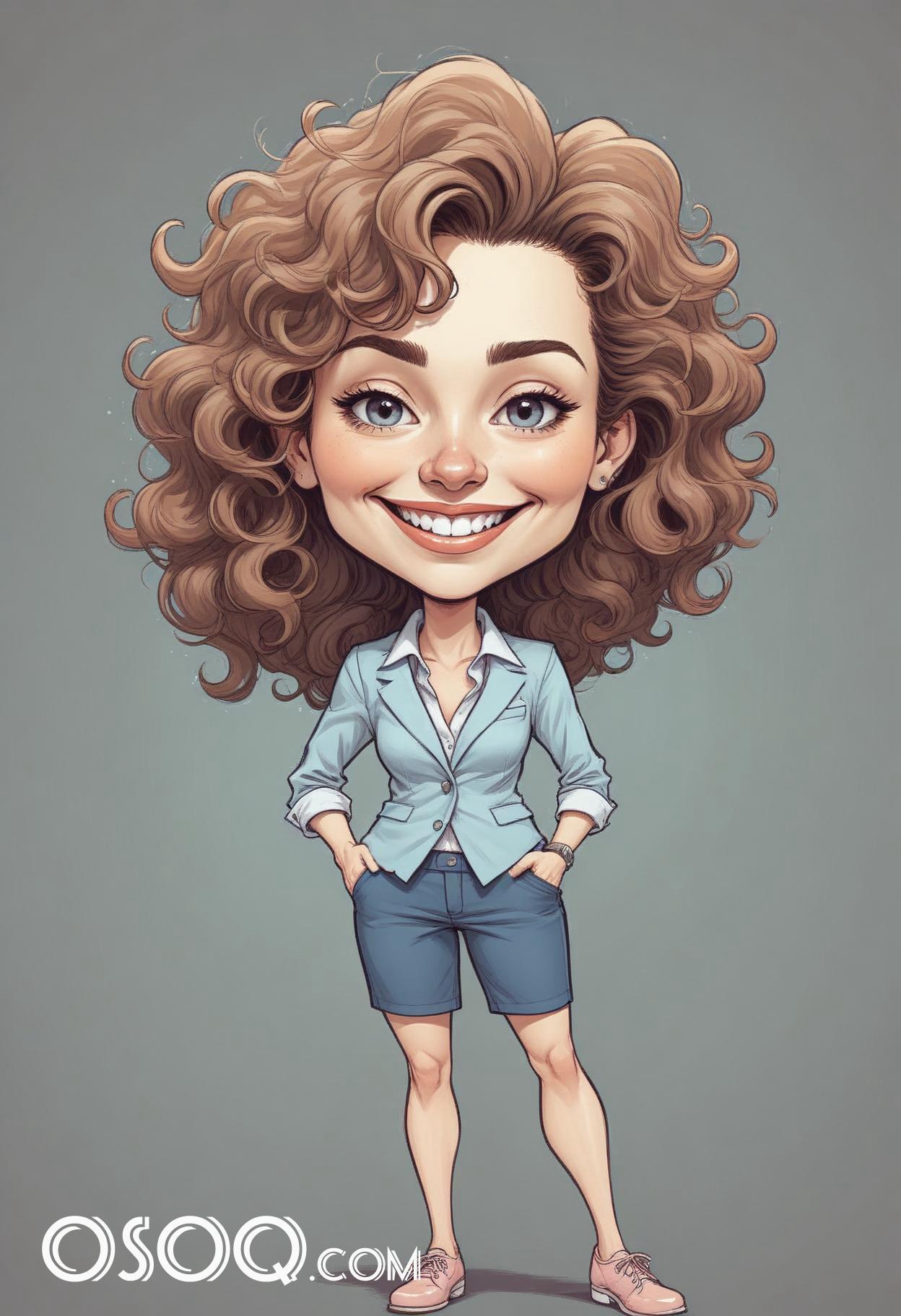 Cute business cartoon caricature drawing 20