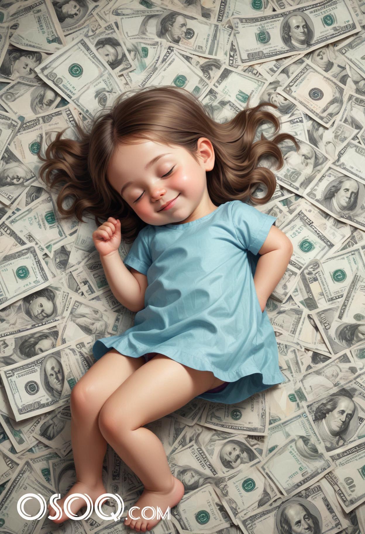 Cute dreaming money cartoon drawing 18