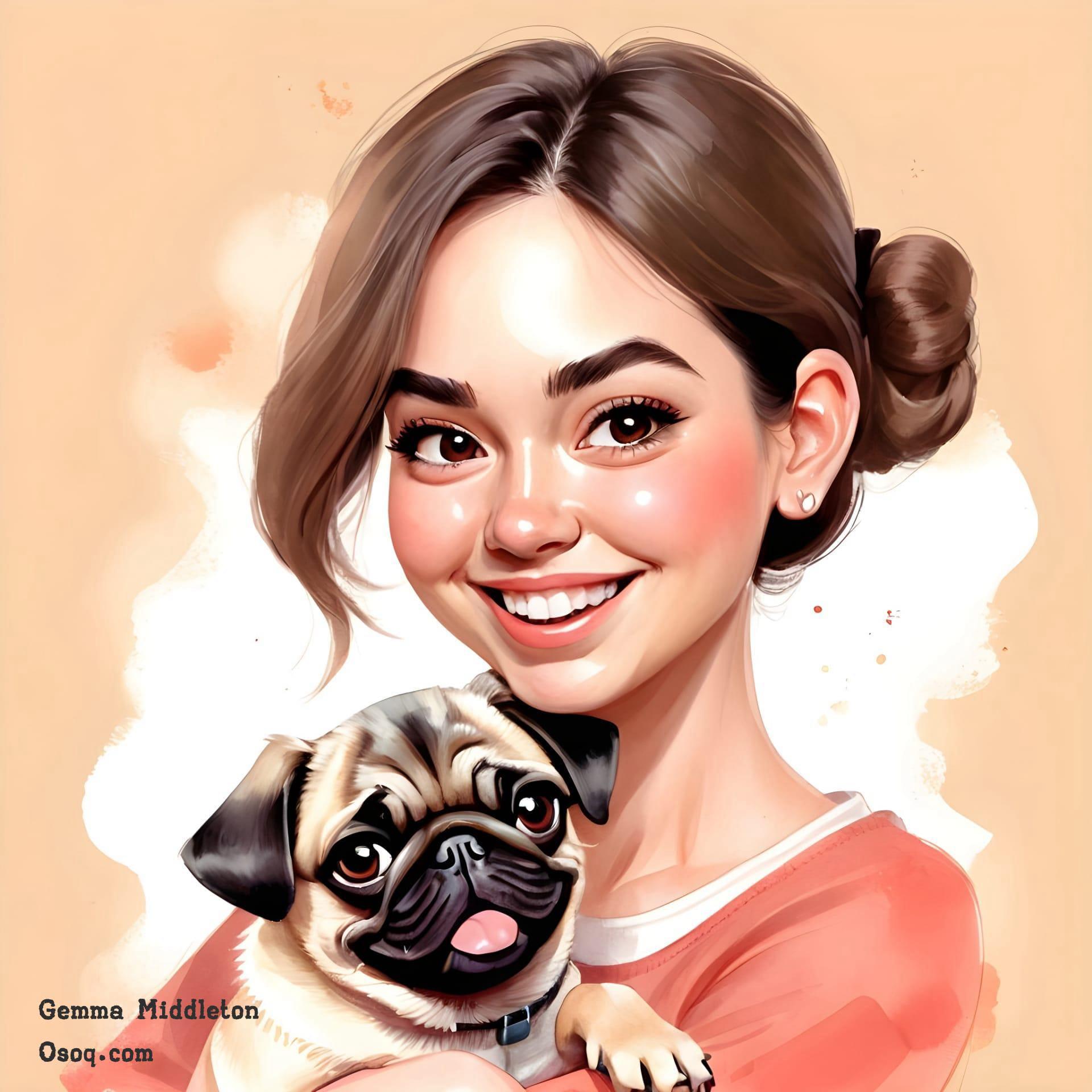 Dog caricature drawing 07