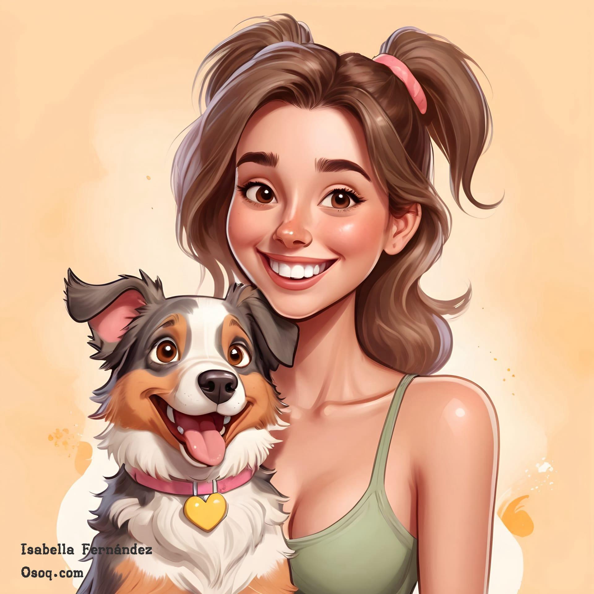 Dog caricature drawing 12