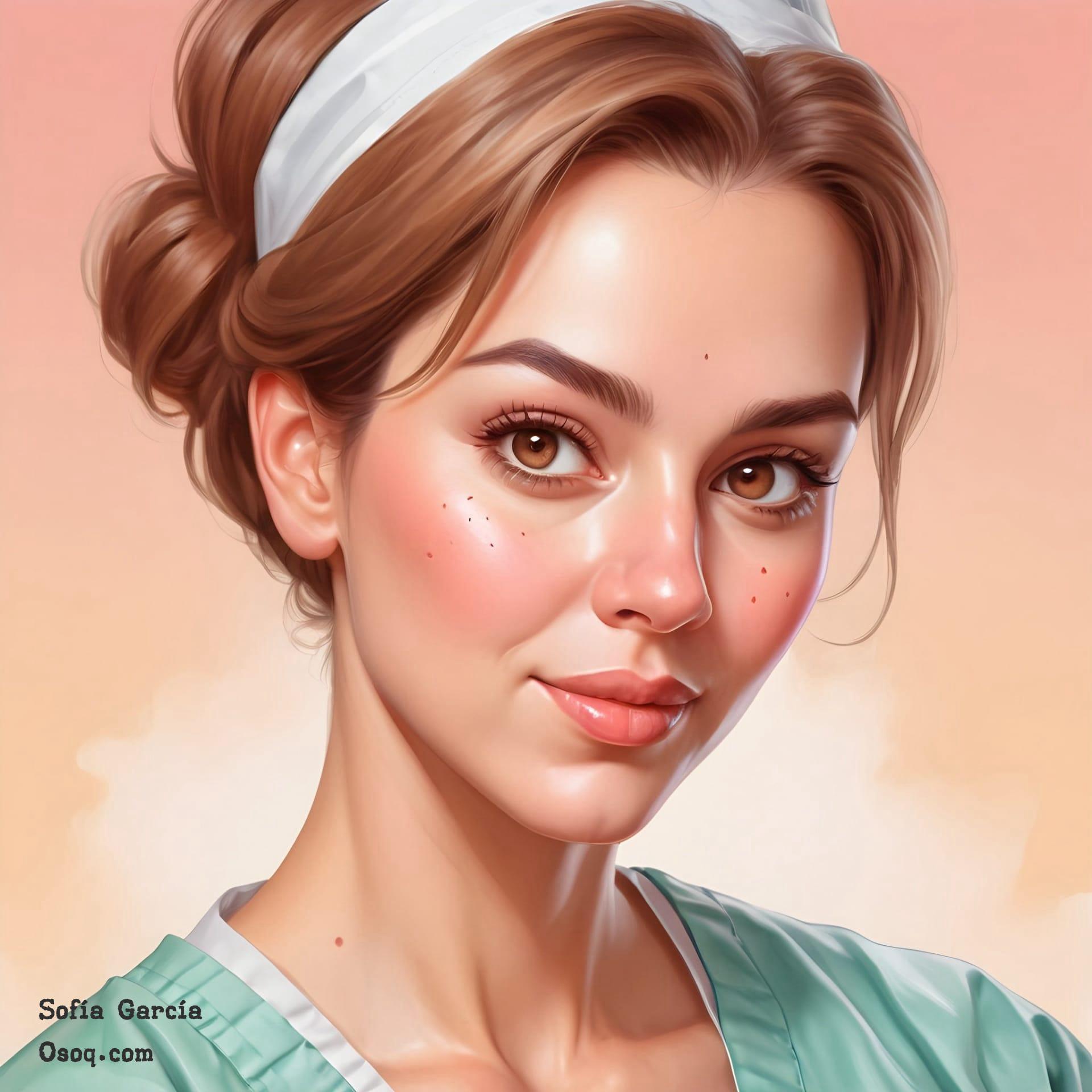 Female doctor caricature 02