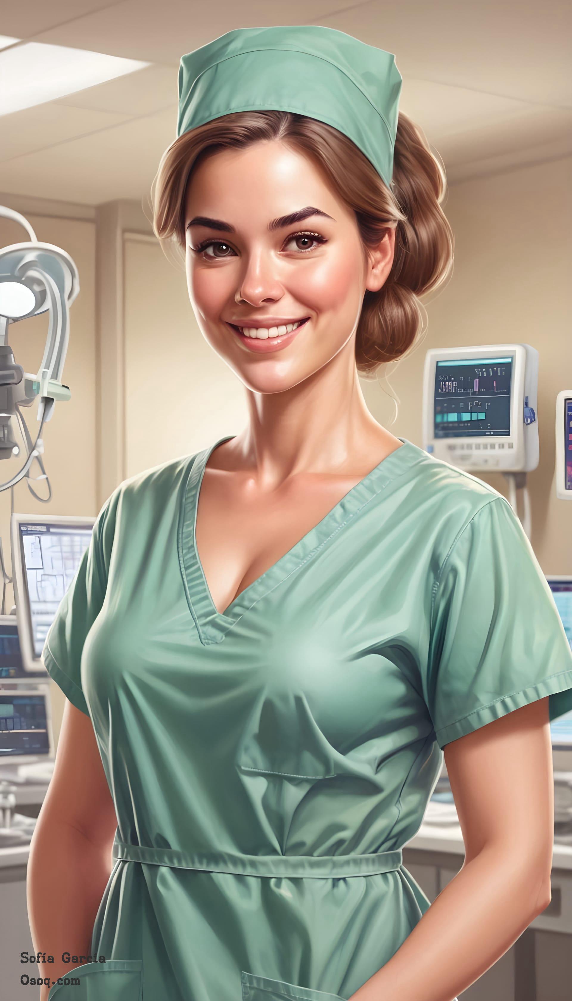 Female doctor caricature 18