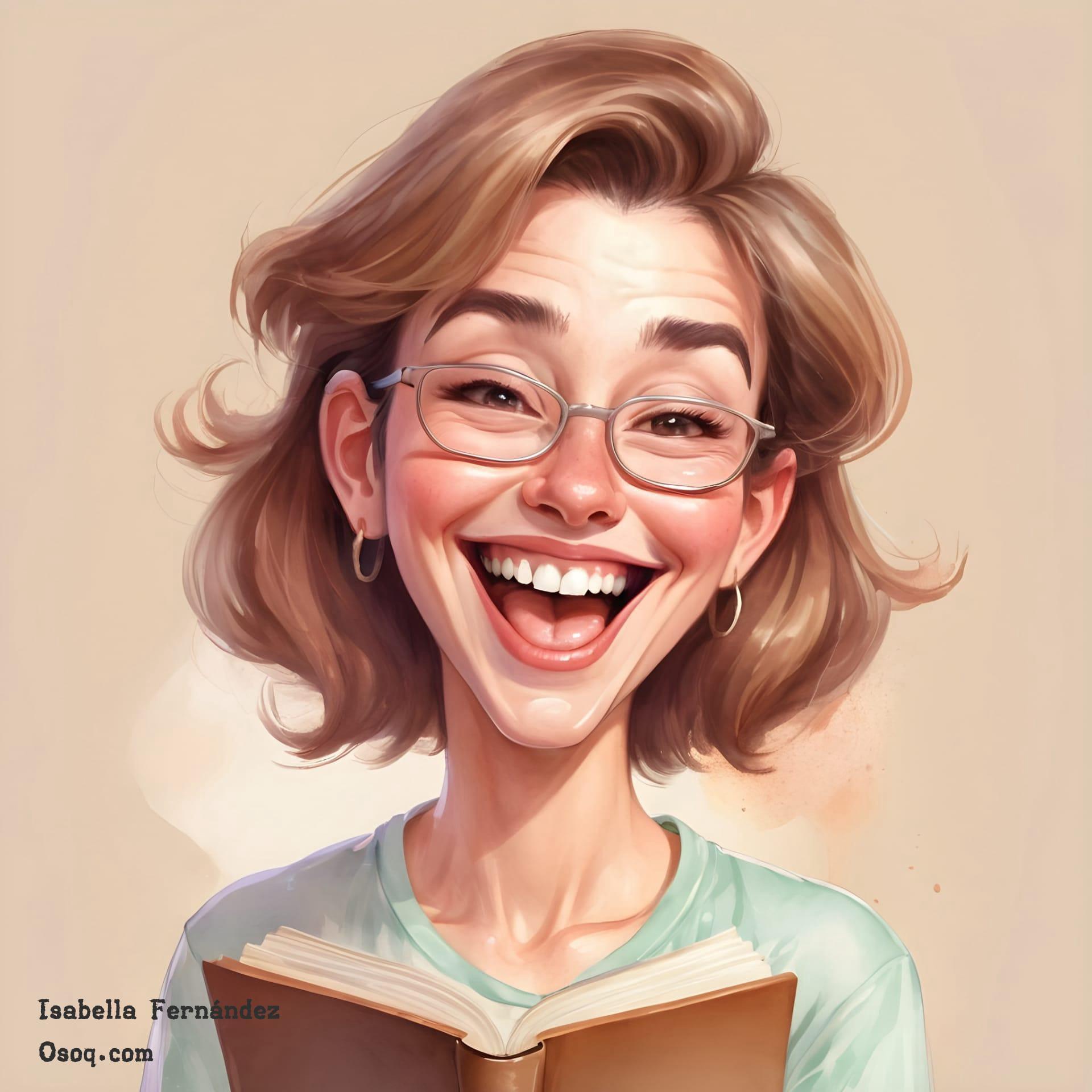 Female teacher caricature 07