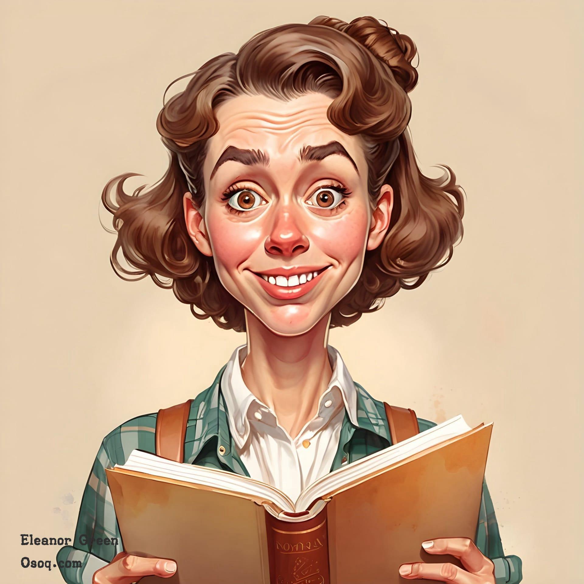 Female teacher caricature 20