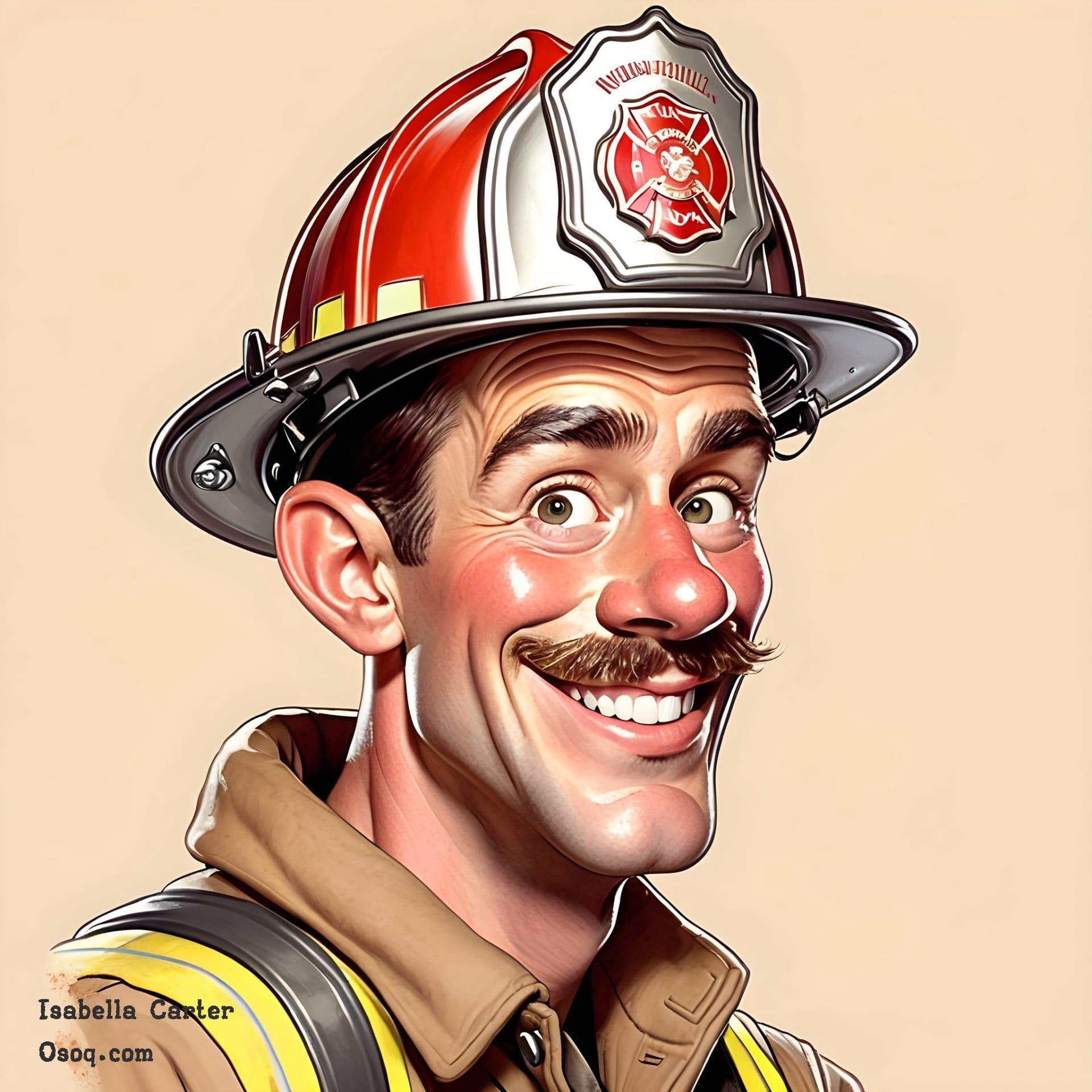 Firefighter caricature 03