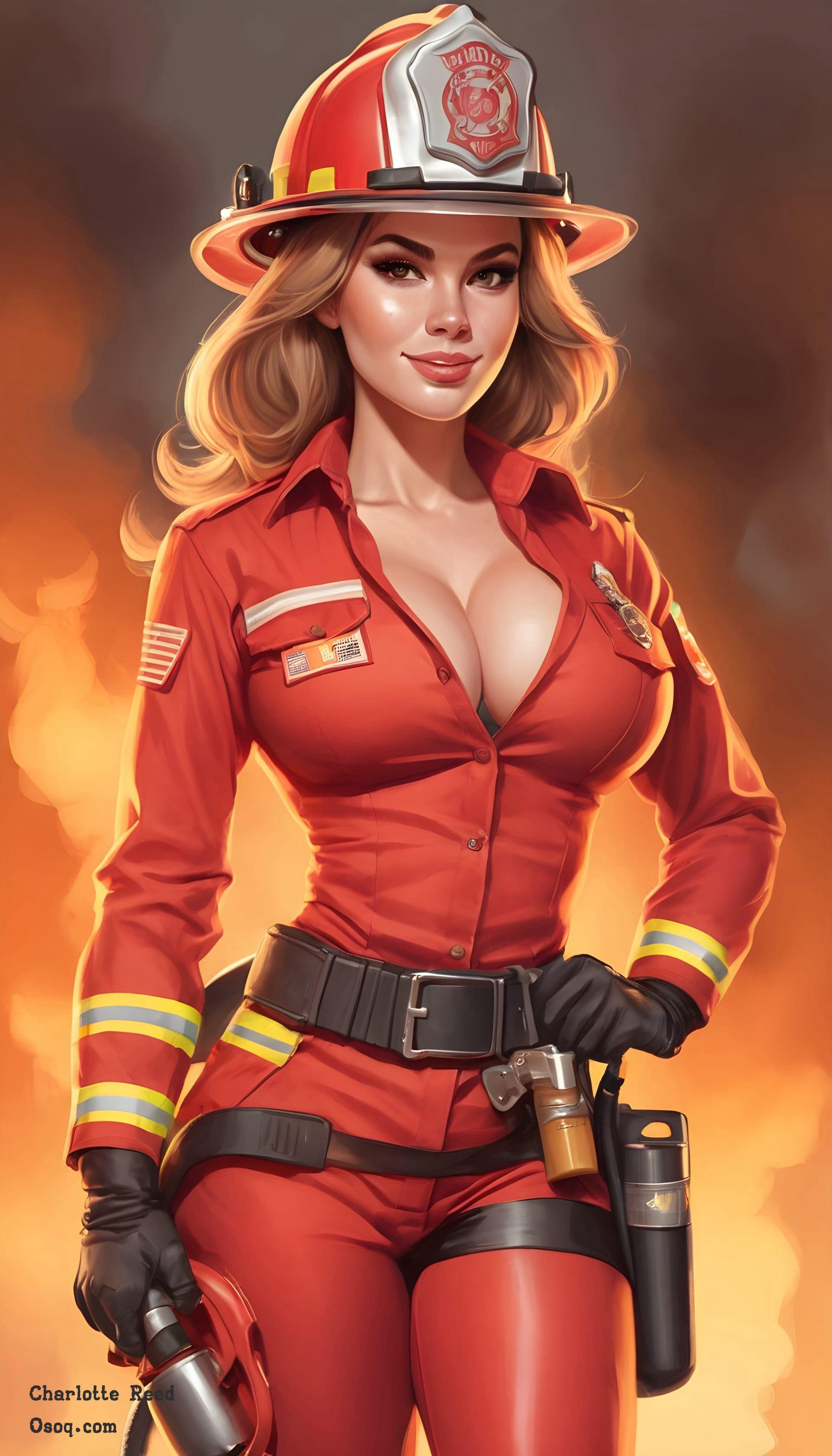 Firefighter caricature 04