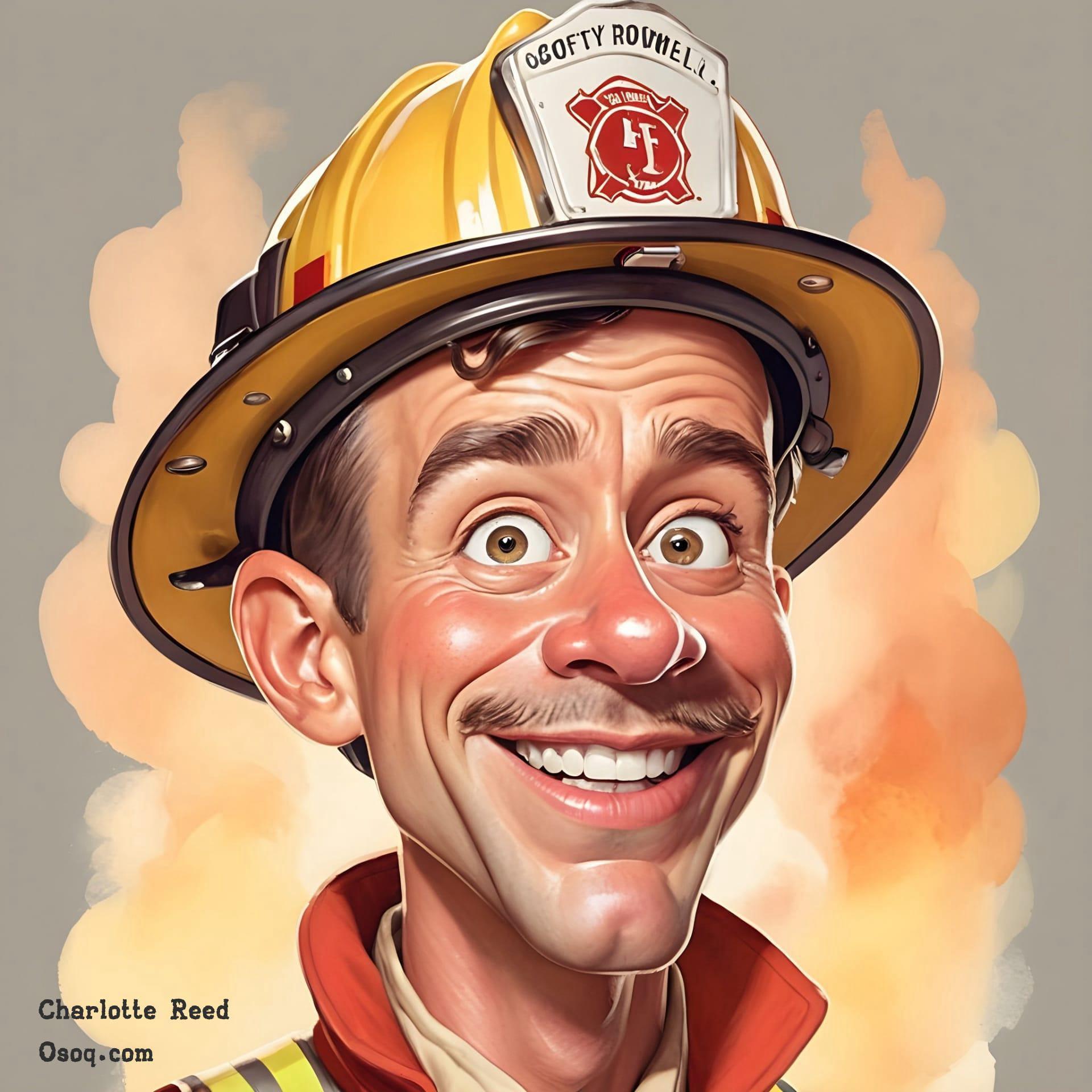 Firefighter caricature 05