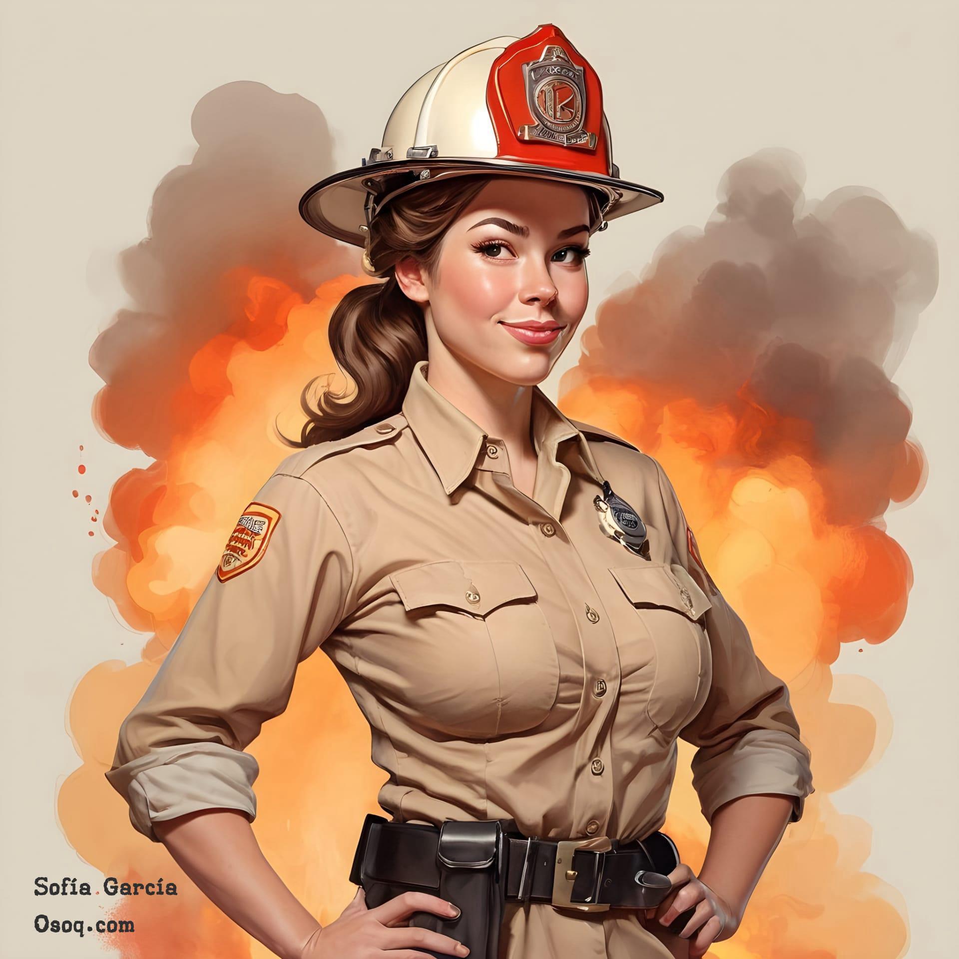 Firefighter caricature 07