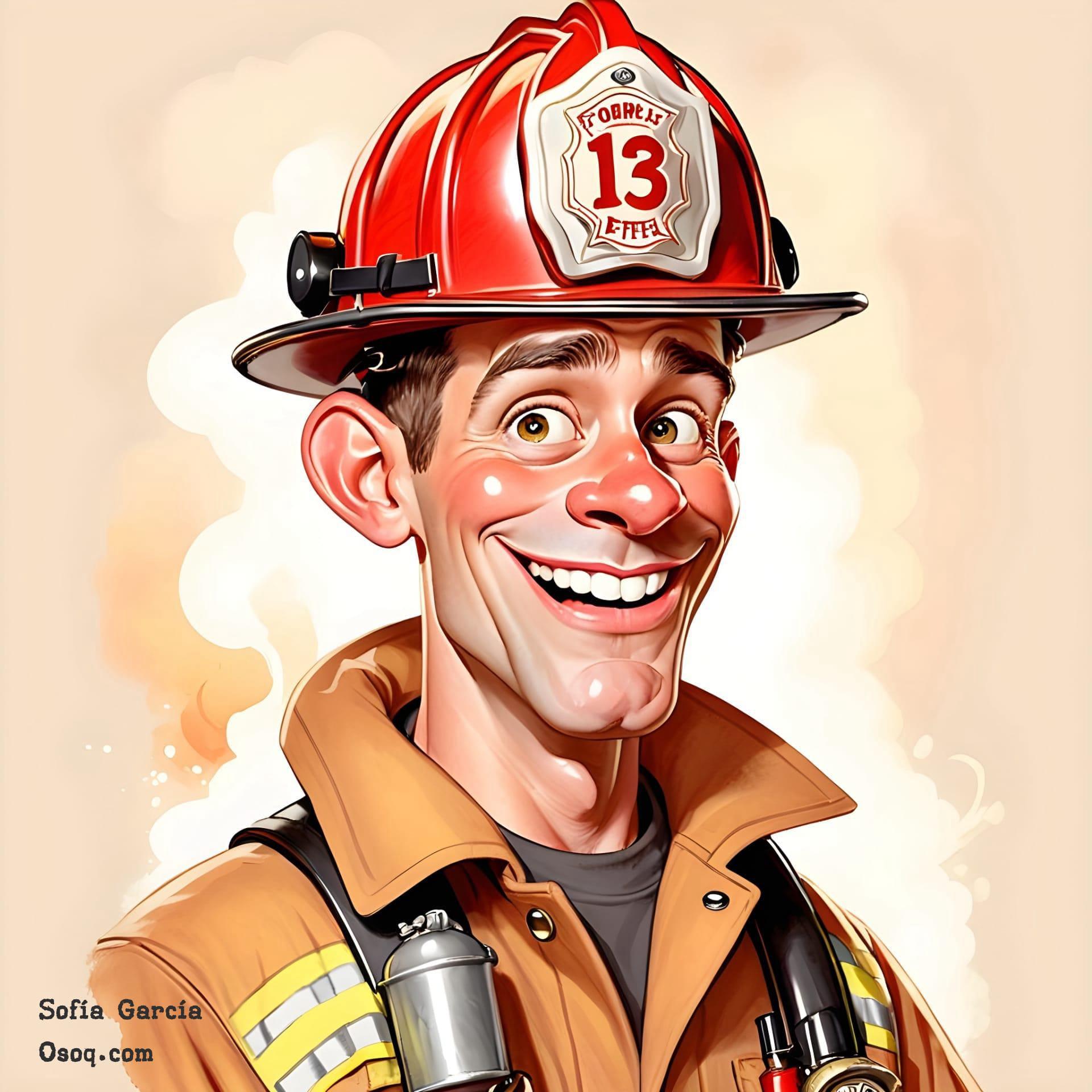 Firefighter caricature 08